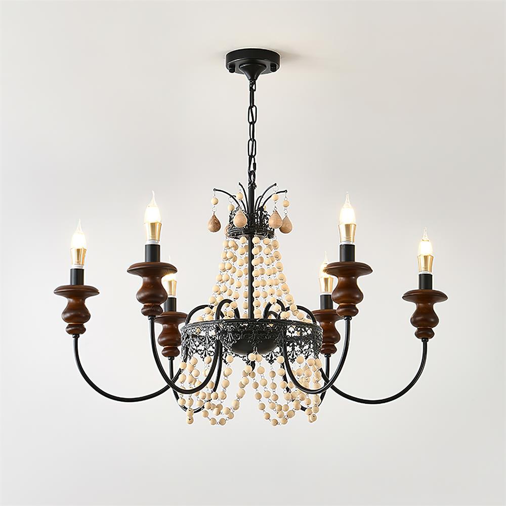 Seraphine Chandelier Beaded Rustic Elegance - Letslighting
