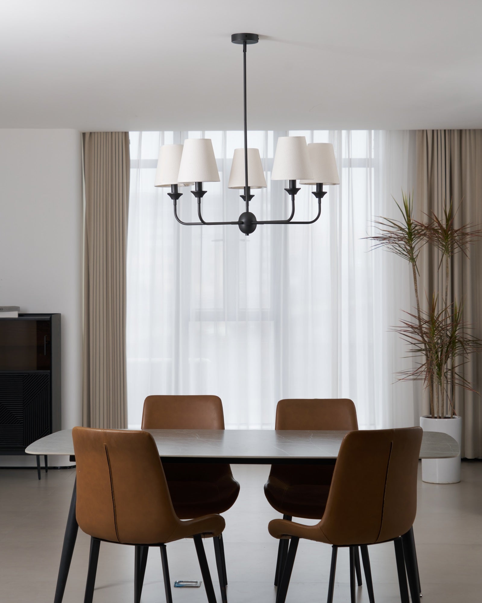 Zesorel Vintage Industrial Fabric Chandelier - Letslighting