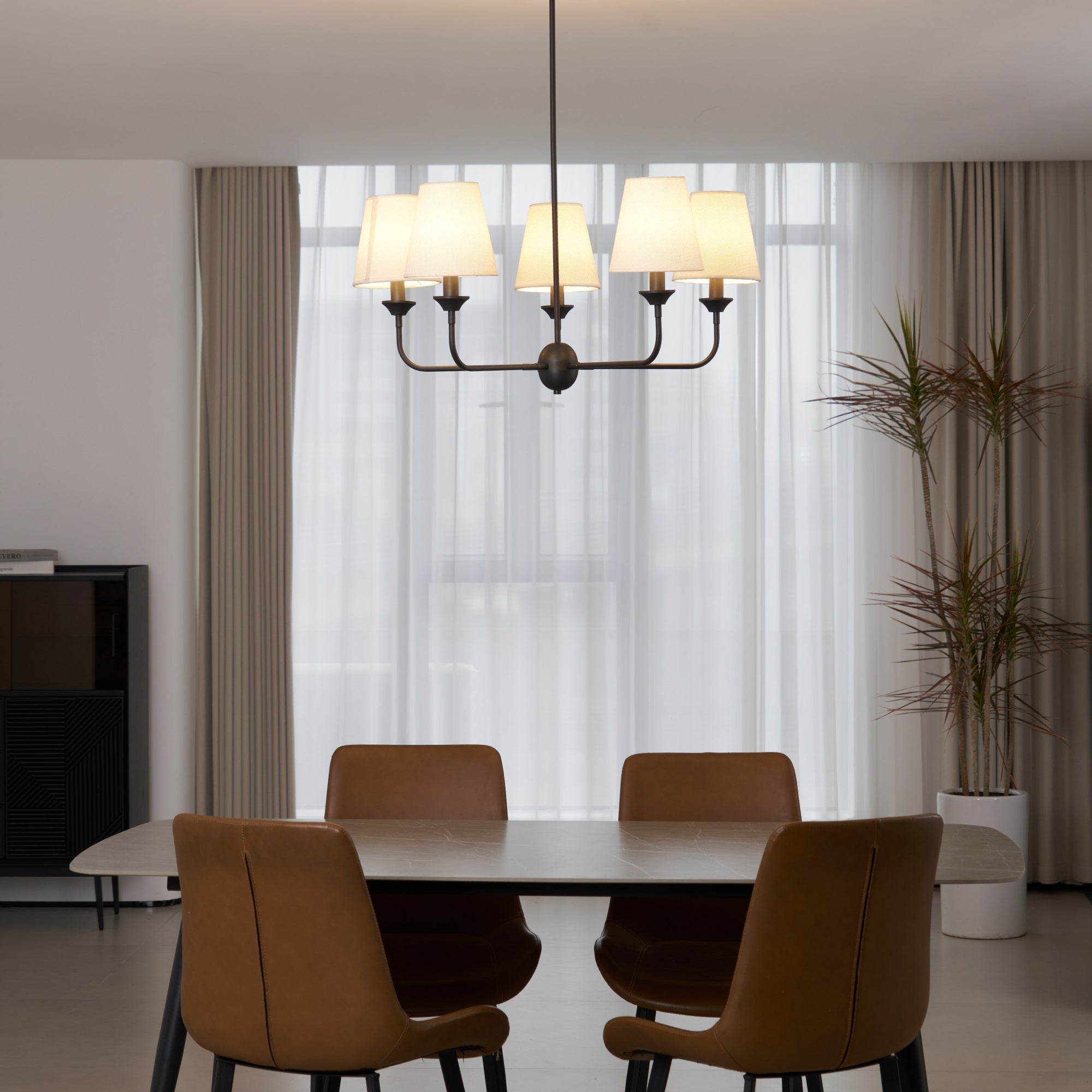 Zesorel Vintage Industrial Fabric Chandelier - Letslighting