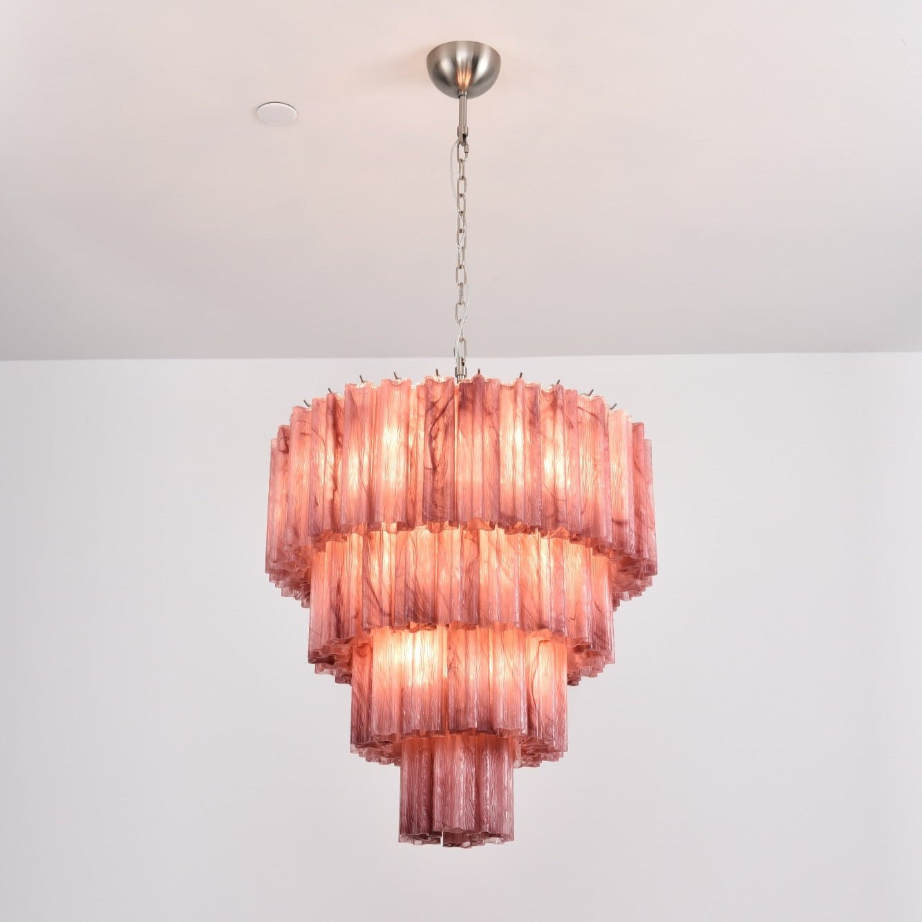 Aurora Chandelier Cascade Layered Glass Elegant Vintage - Letslighting