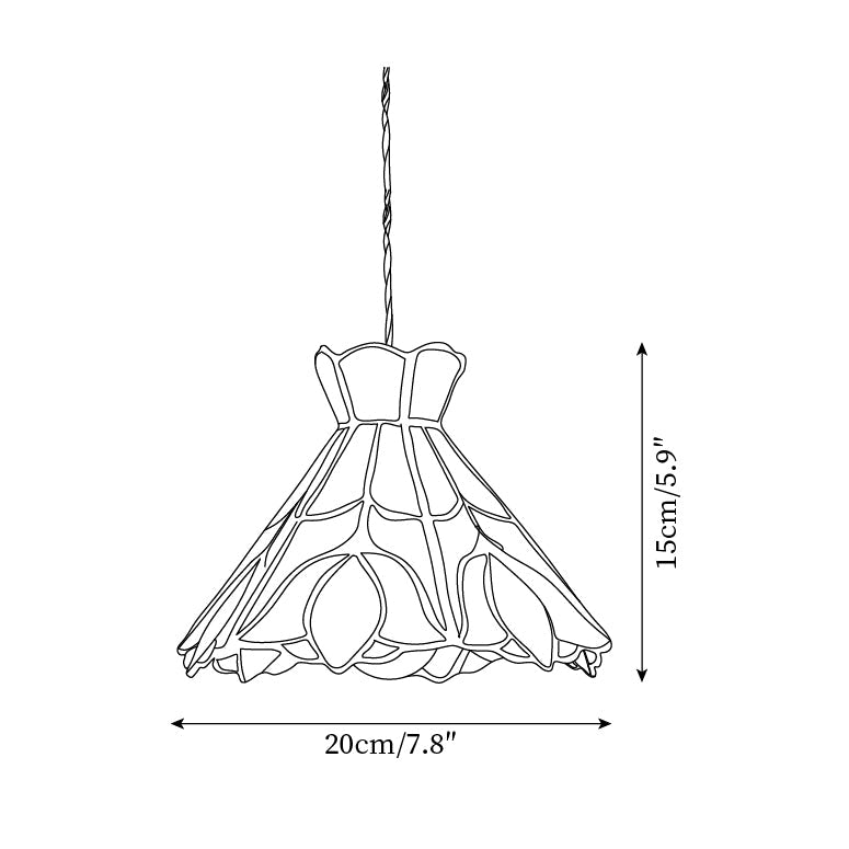 Tiffany Retro Glass Pendant Lights Pink Cream - Letslighting
