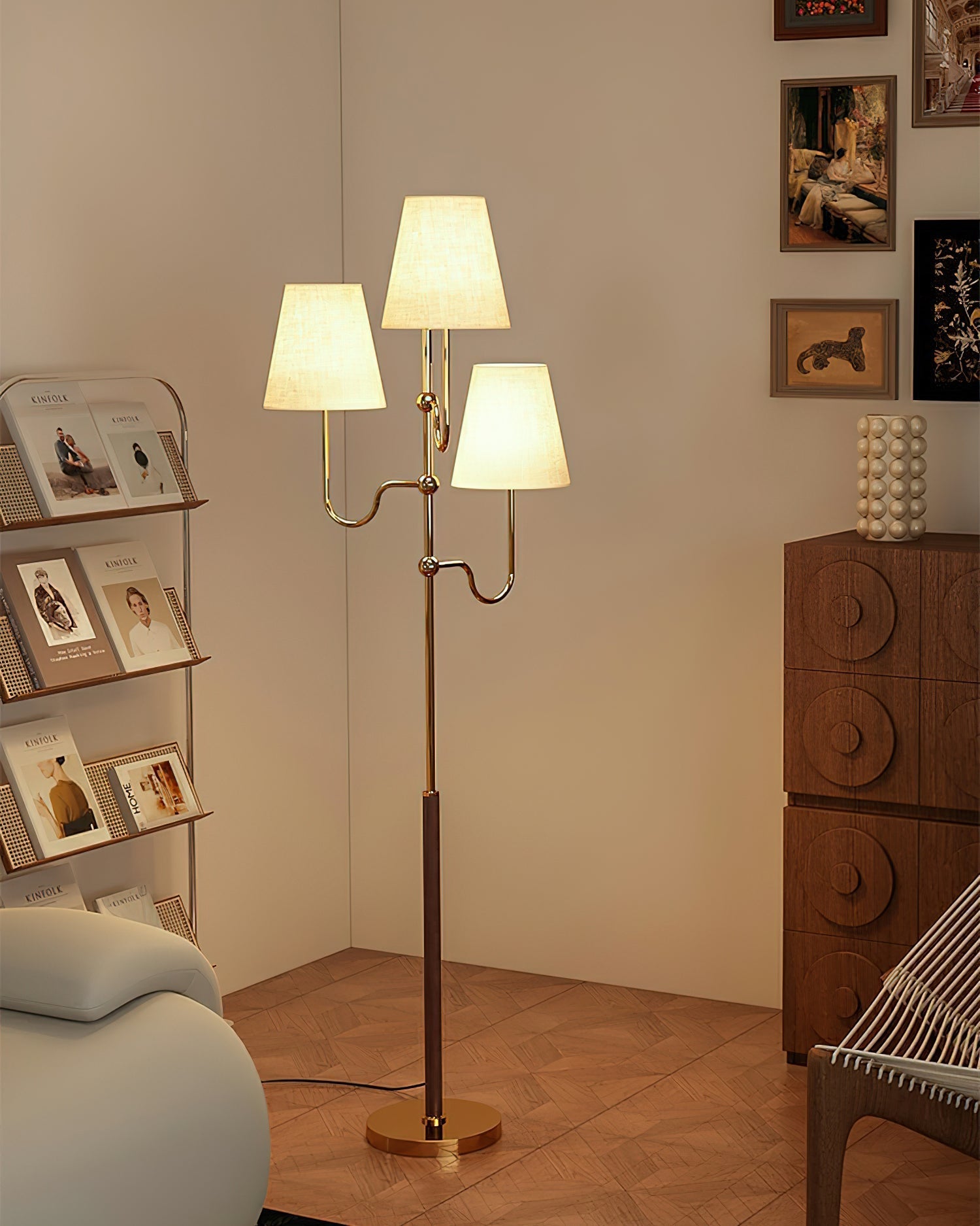 Lustra Floor Lamp Cloth Shade - Letslighting