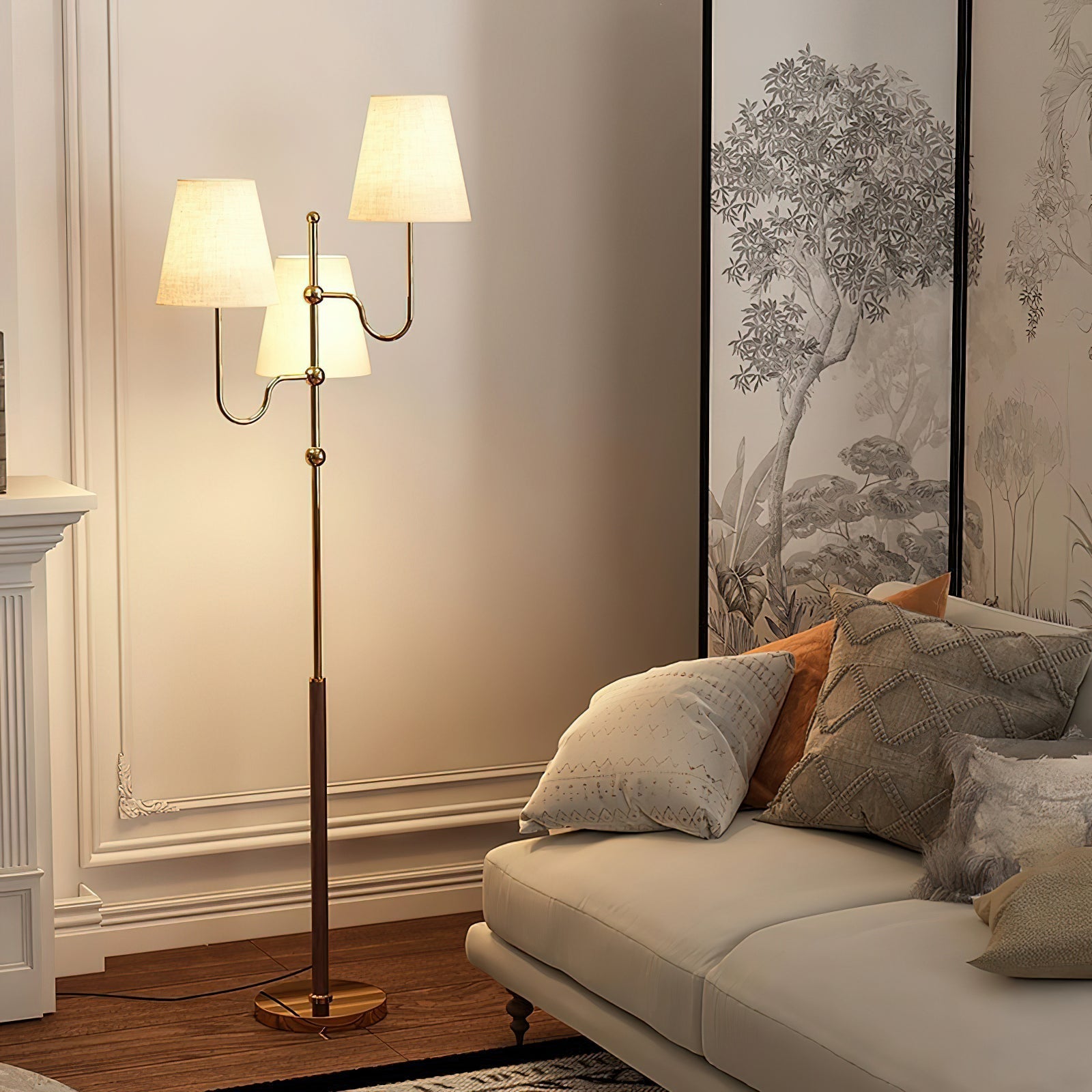 Lustra Floor Lamp Cloth Shade - Letslighting
