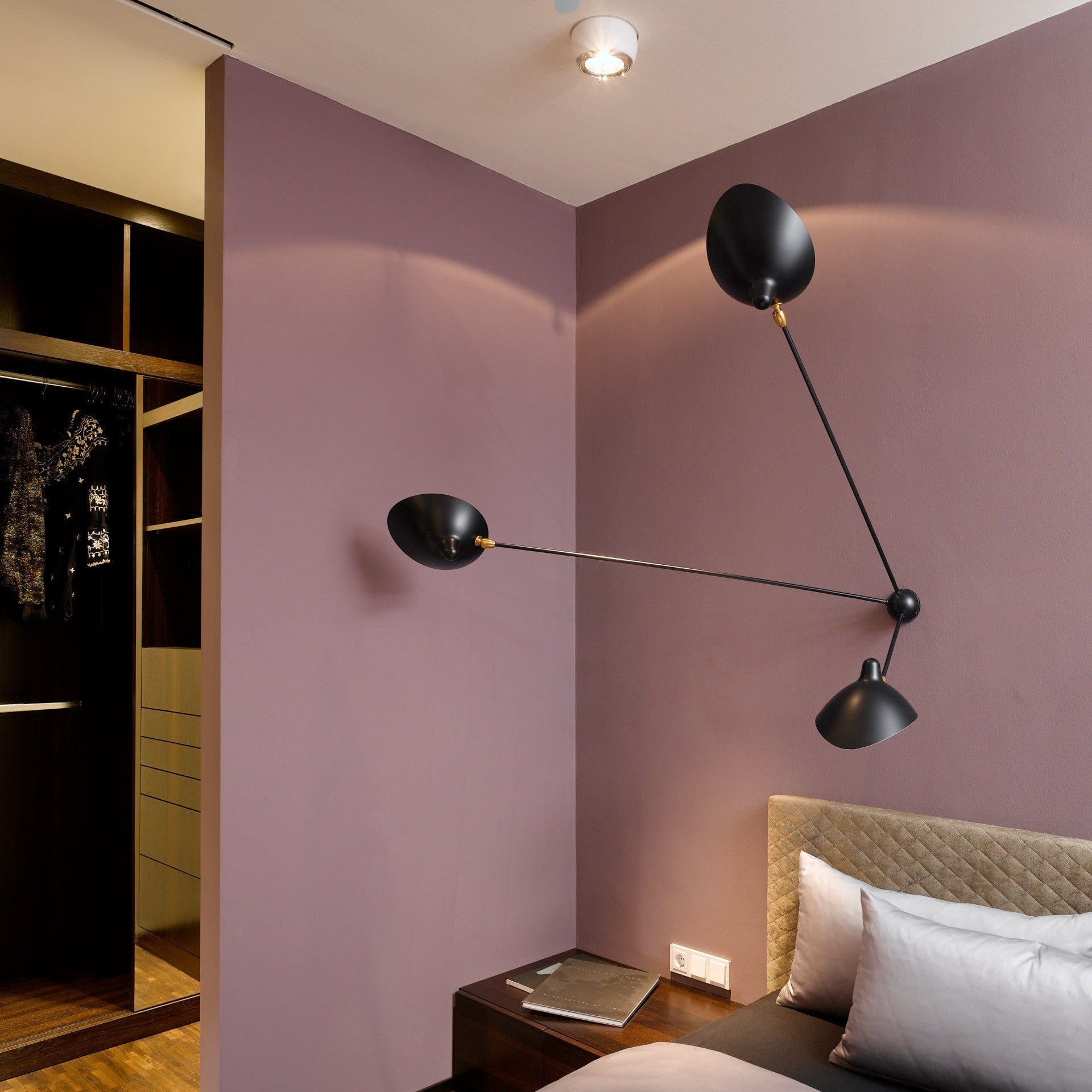 Solara Ceiling Lamp Three Arm Black Sculptural - Letslighting