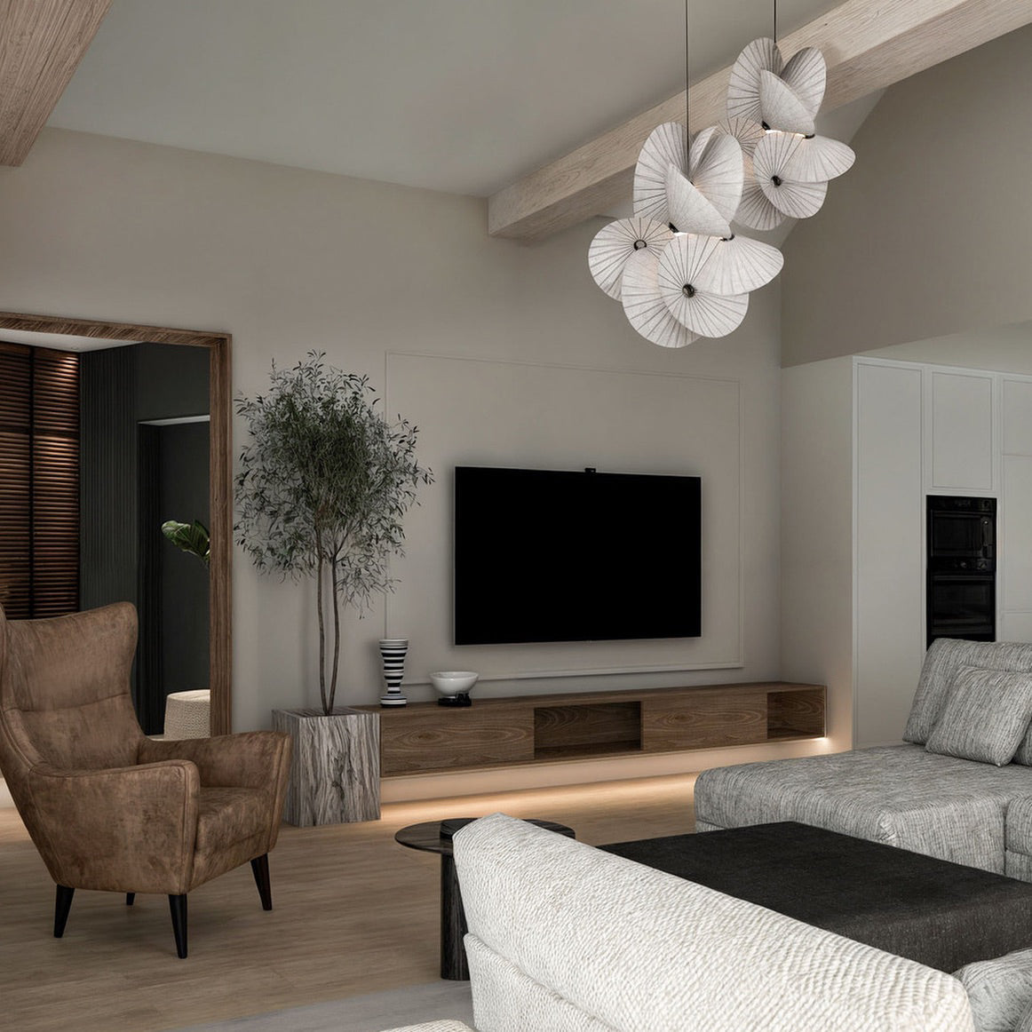 Zerinarae Individual Creativity Fabric Pendant Light - Letslighting