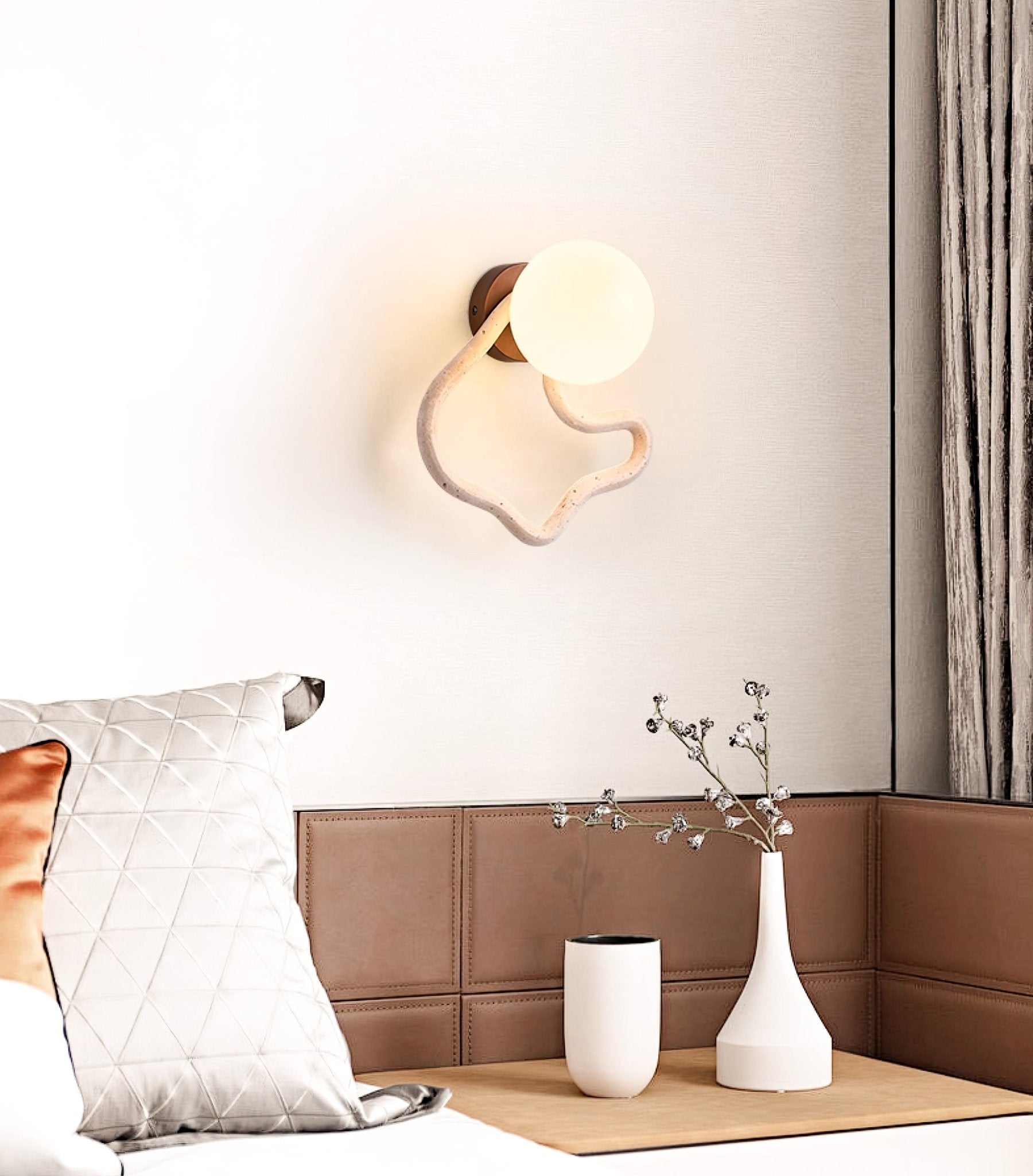 Serpentine Travertine Wall Sconce - Letslighting