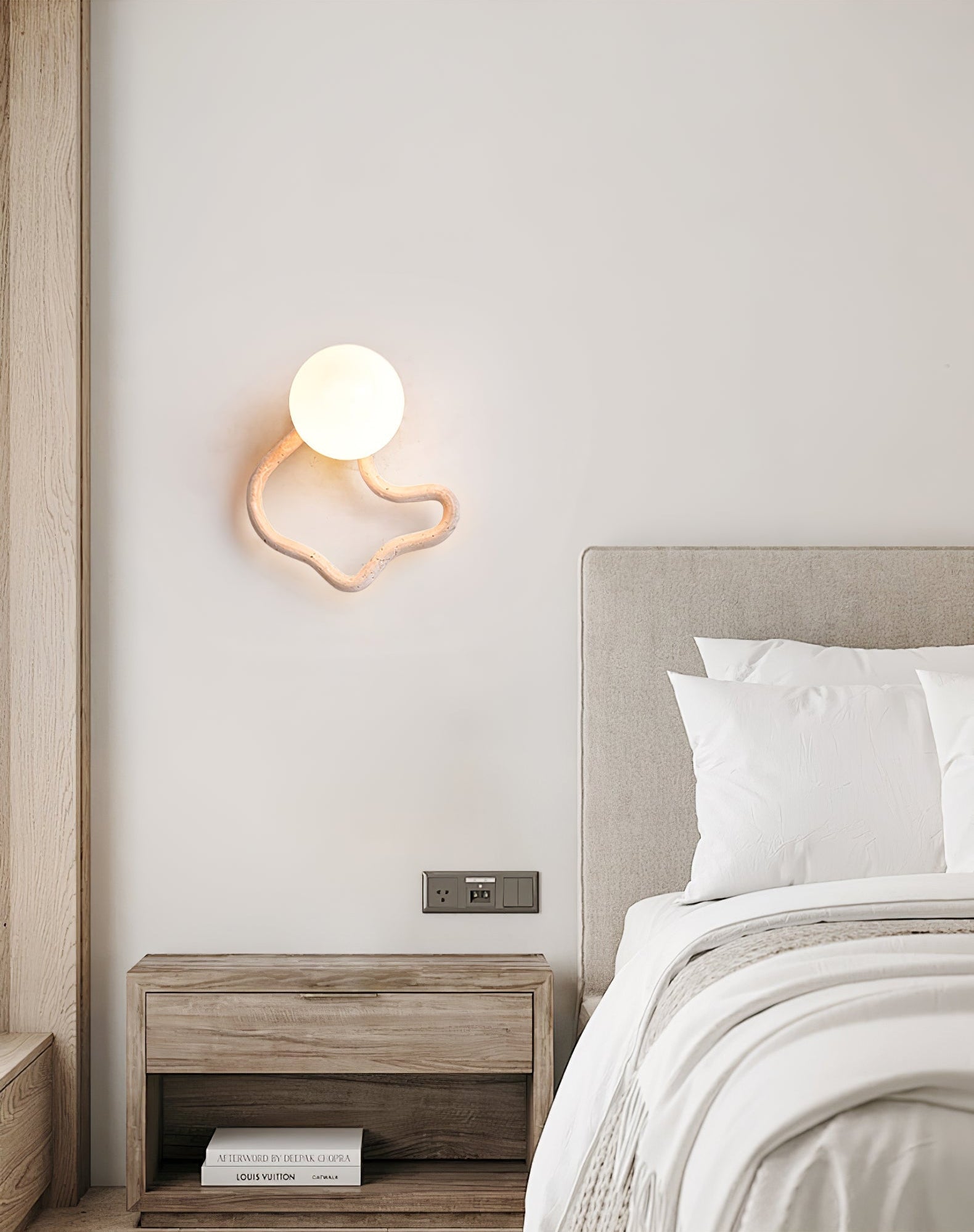Serpentine Travertine Wall Sconce - Letslighting