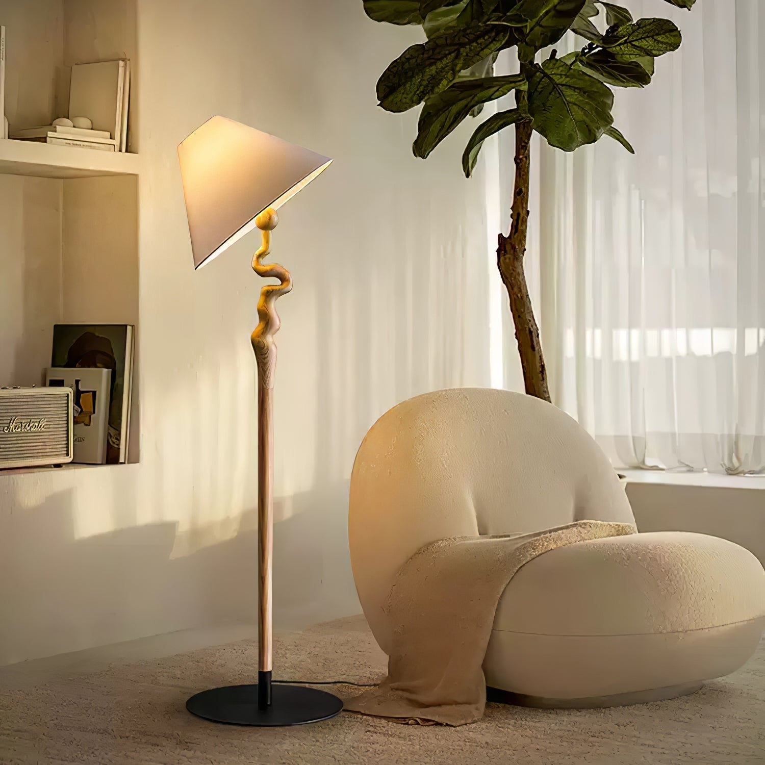 Avloril Artistic Wooden Floor Lamp - Letslighting