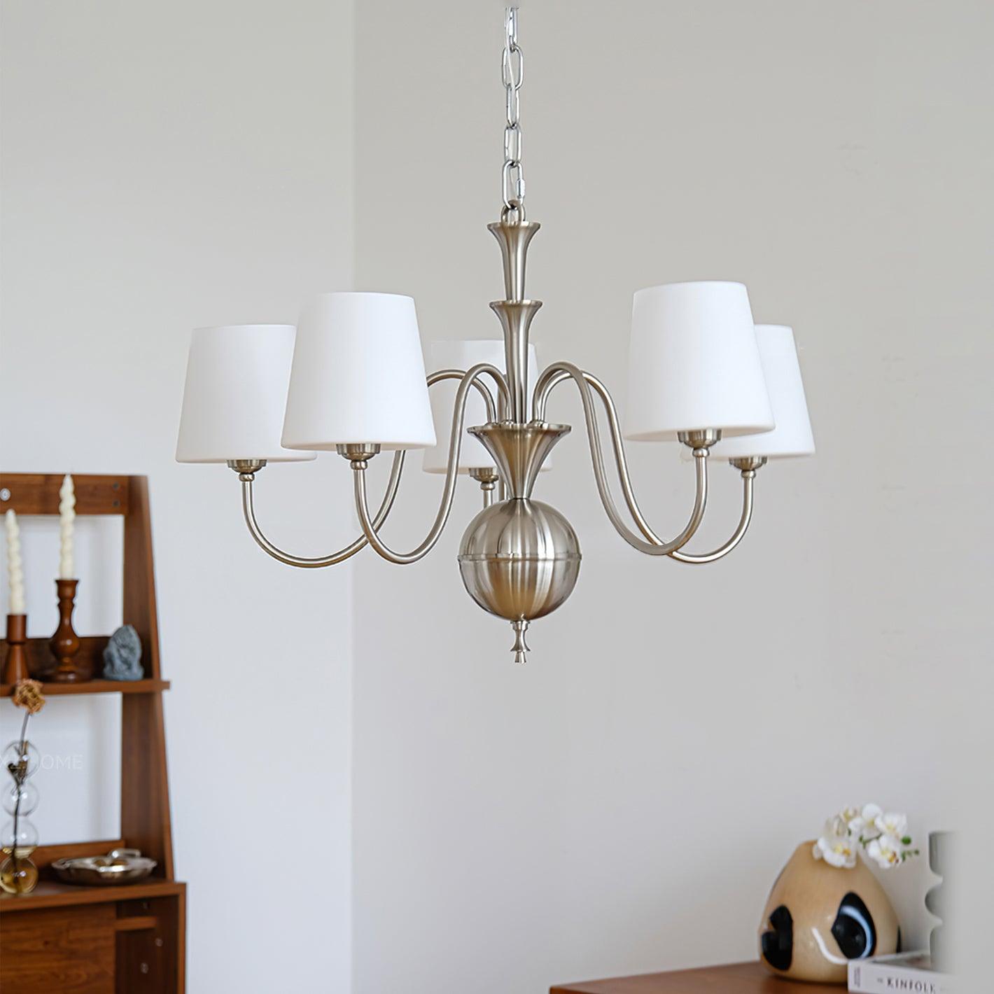 Olmiris Elegant Nickel Chandelier - Letslighting