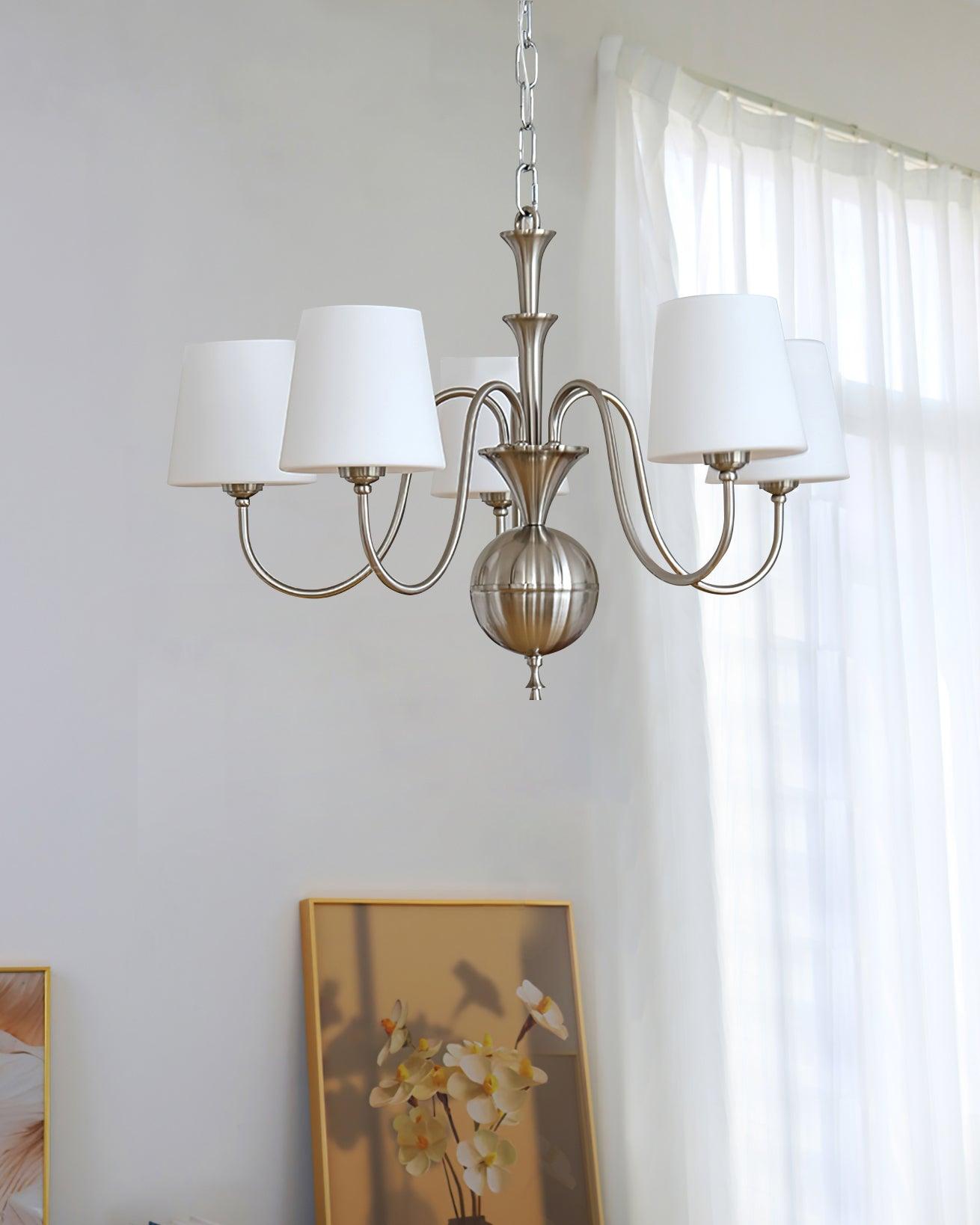 Olmiris Elegant Nickel Chandelier - Letslighting