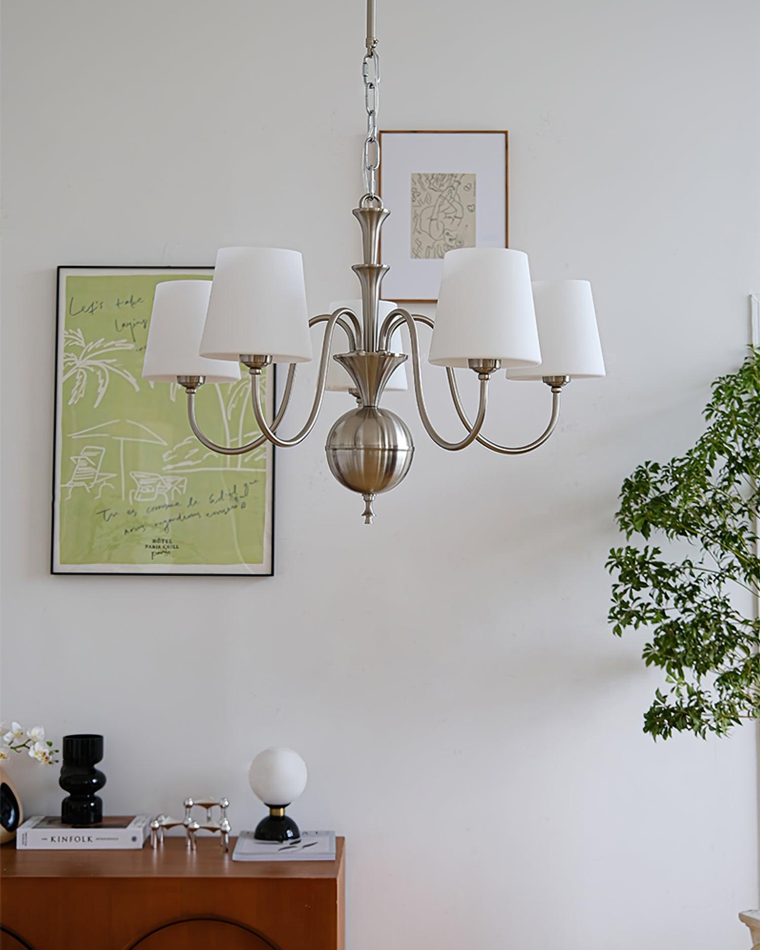 Olmiris Elegant Nickel Chandelier - Letslighting