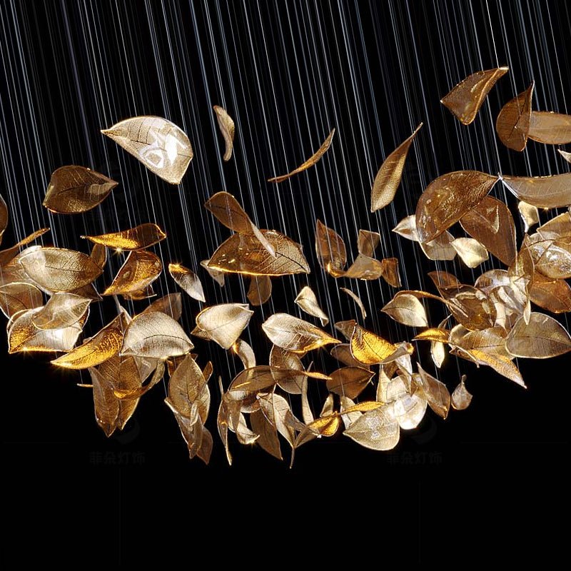 Cesilila Iridescent Leaf Pendant Light Chandelier - Letslighting