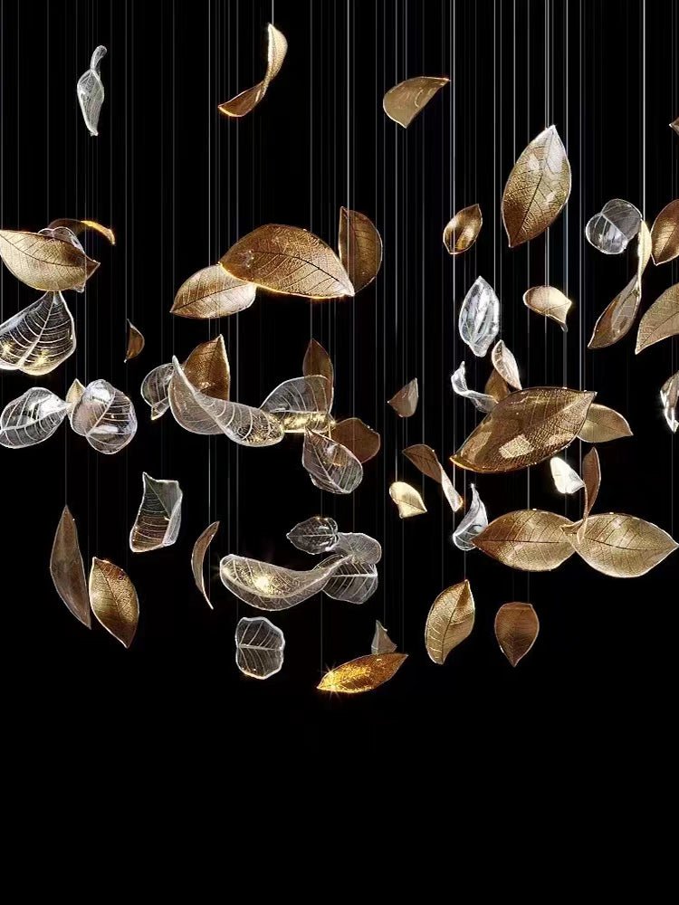 Cesilila Iridescent Leaf Pendant Light Chandelier - Letslighting
