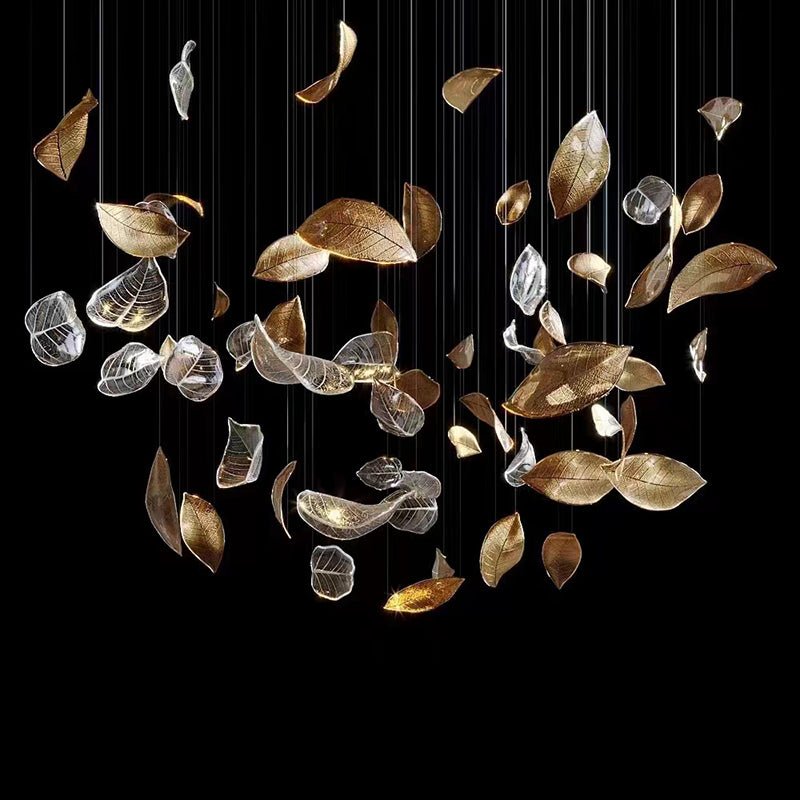 Cesilila Iridescent Leaf Pendant Light Chandelier - Letslighting