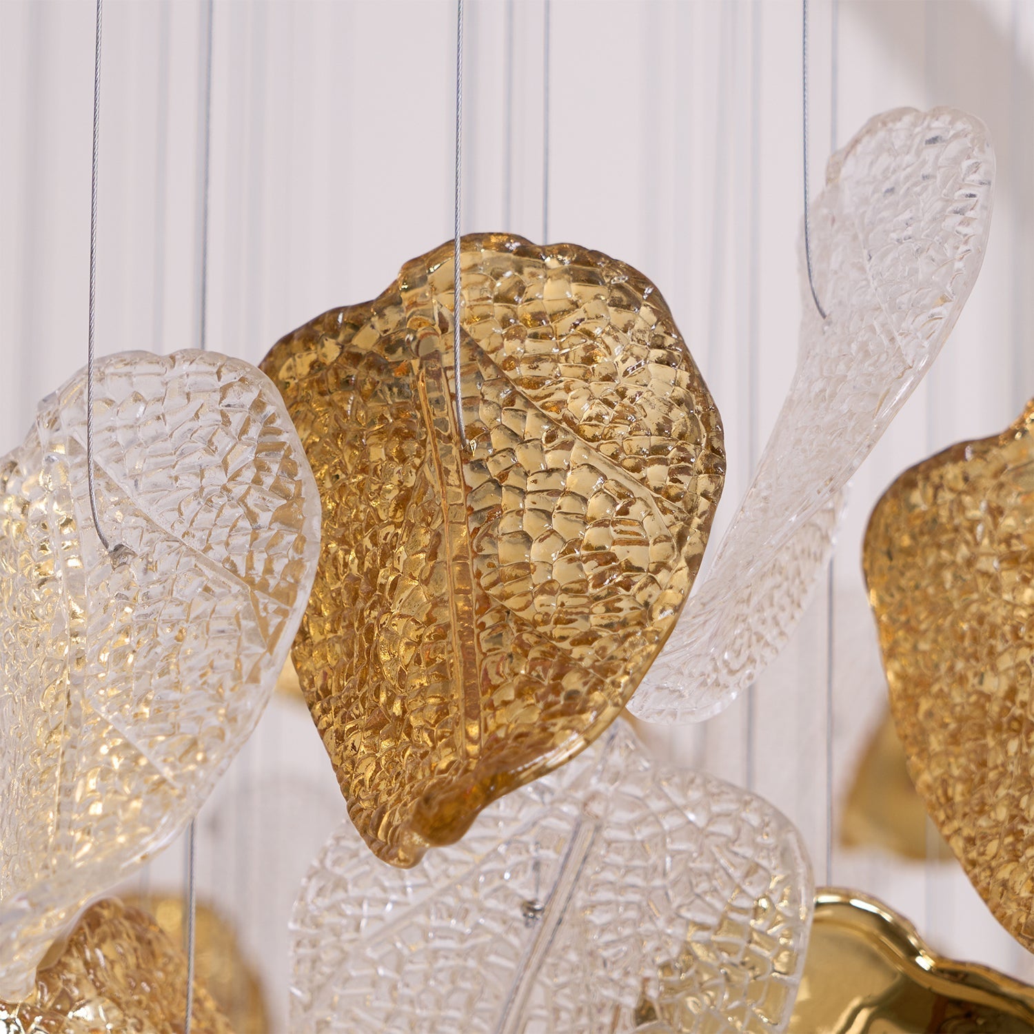 Cesilila Iridescent Leaf Pendant Light Chandelier - Letslighting