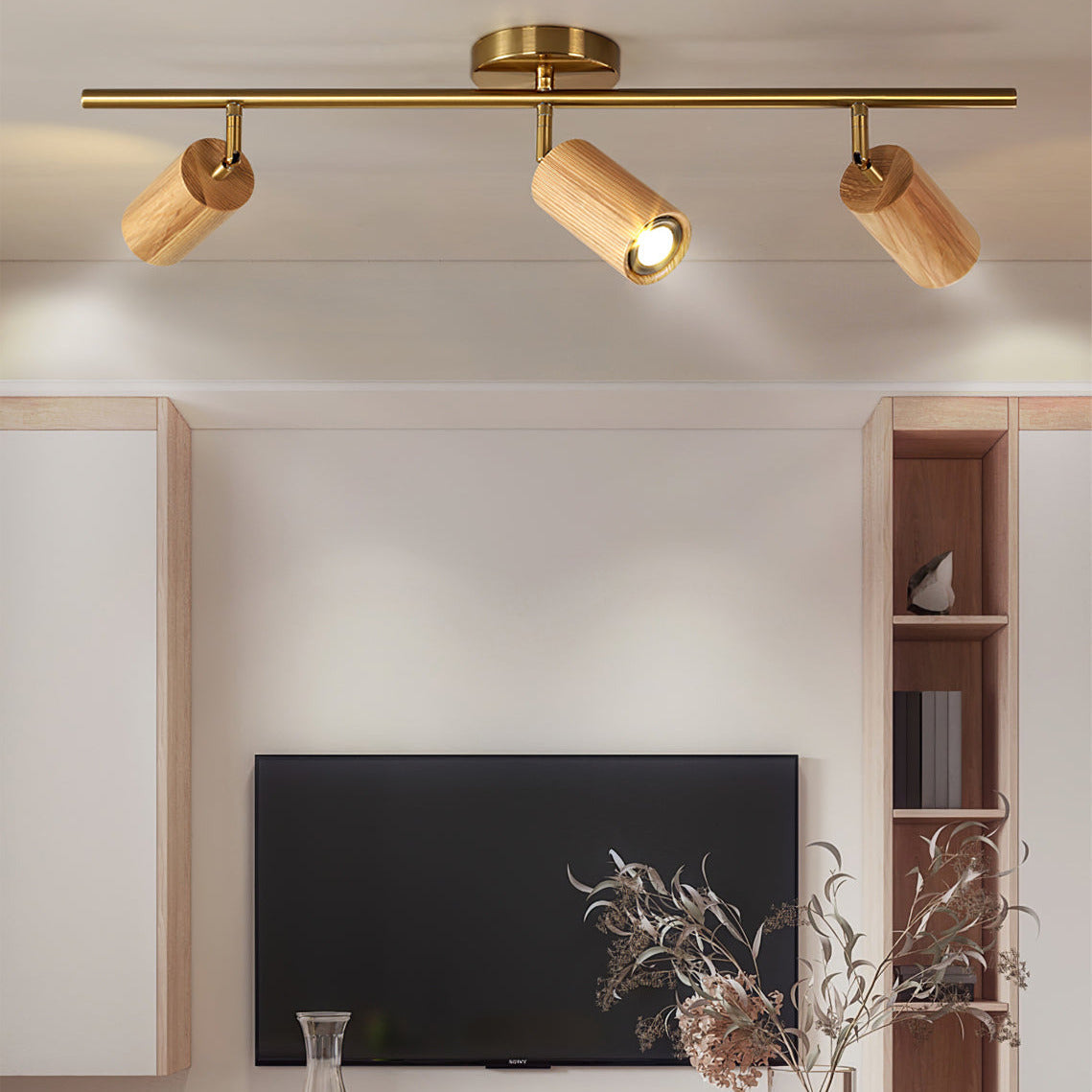 Aim Ceiling Light Spotlight Wood Long Living Room