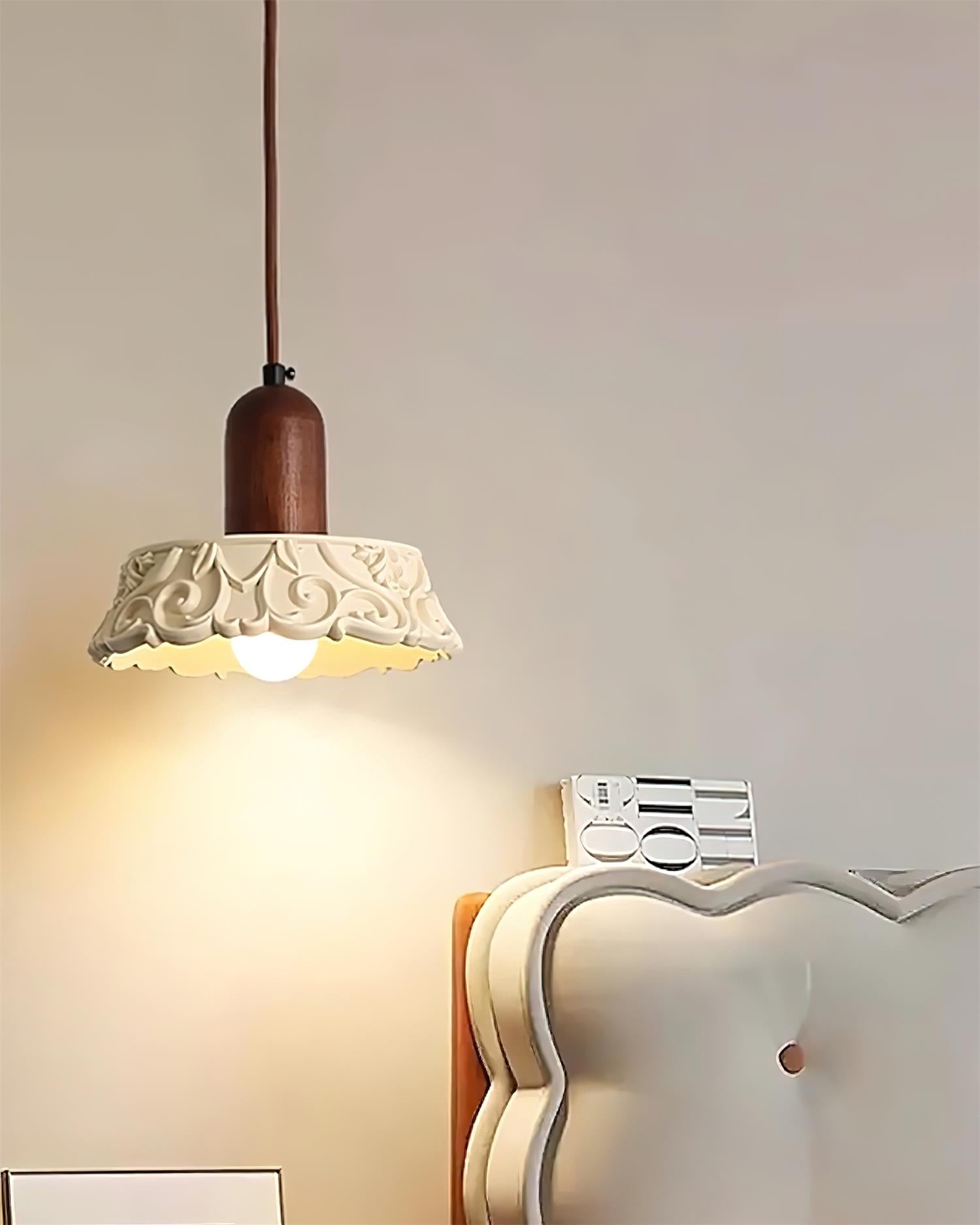 Shana Pendant Lamp Floral Resin - Letslighting