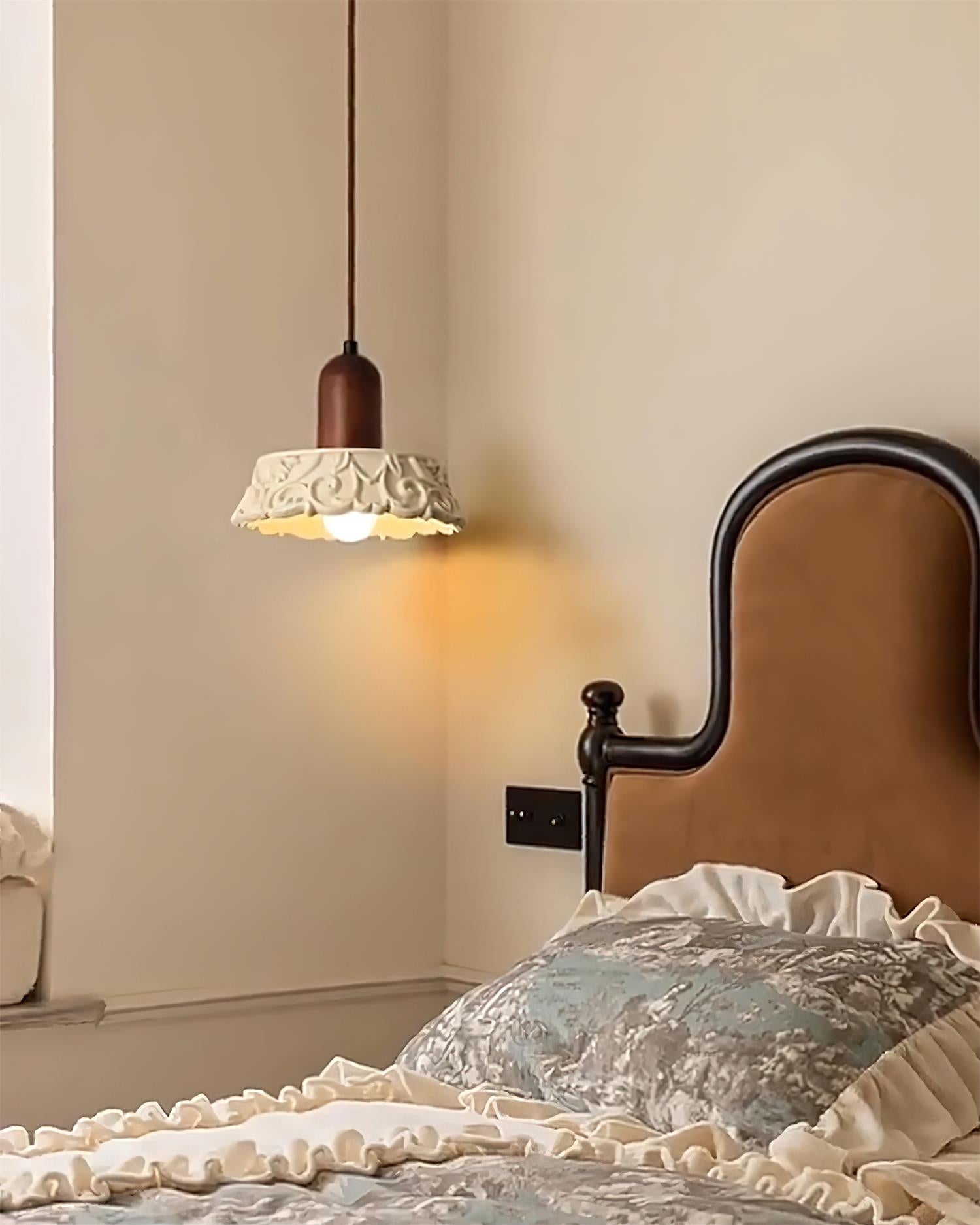 Shana Pendant Lamp Floral Resin - Letslighting