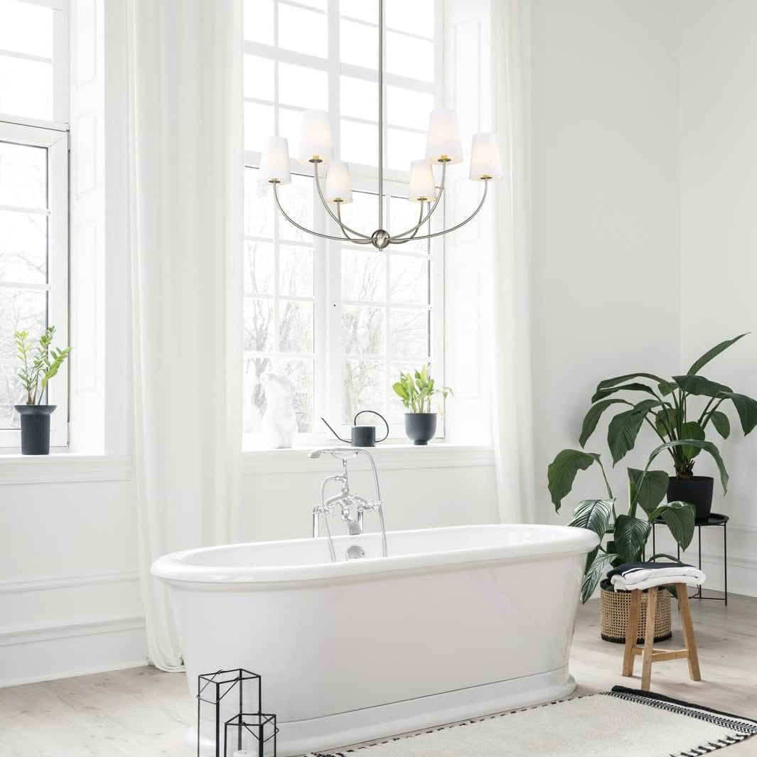 Vetheisra Vintage Industrial Brass Fabric Chandelier - Letslighting