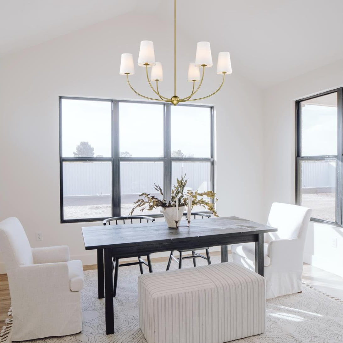 Vetheisra Vintage Industrial Brass Fabric Chandelier - Letslighting