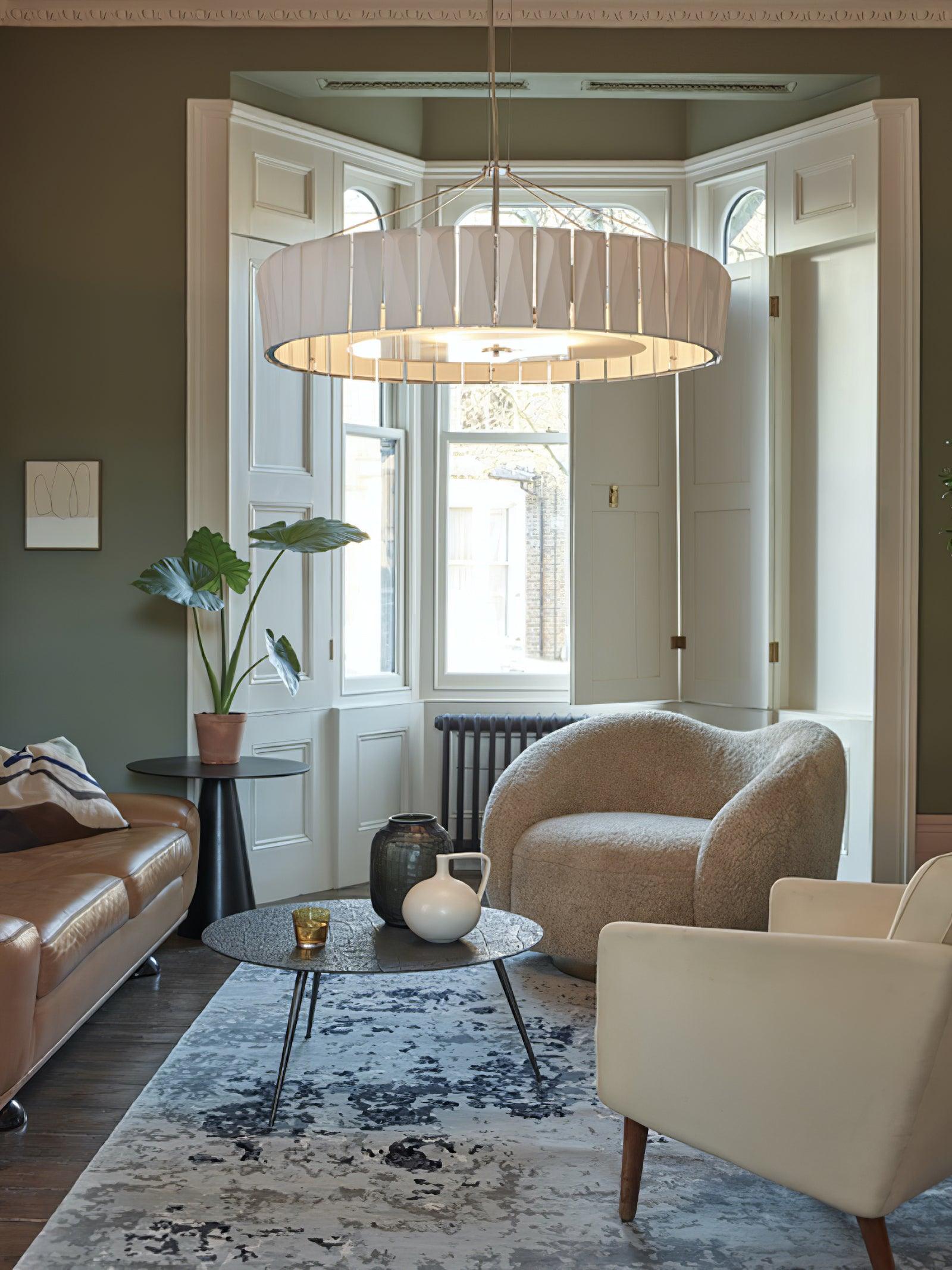 Vaeliora Ribbed Ceramic Pendant Light - Letslighting