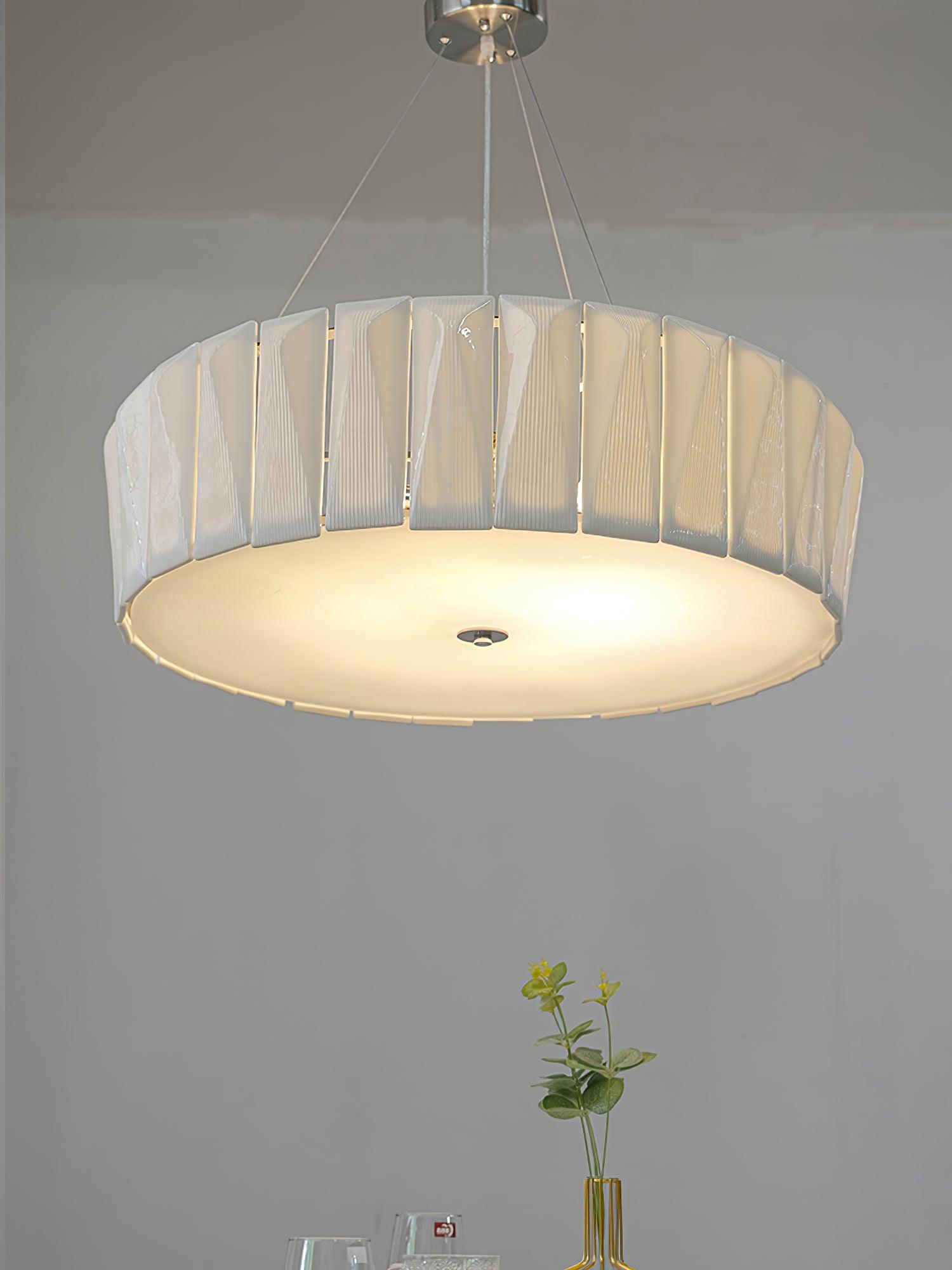Vaeliora Ribbed Ceramic Pendant Light - Letslighting