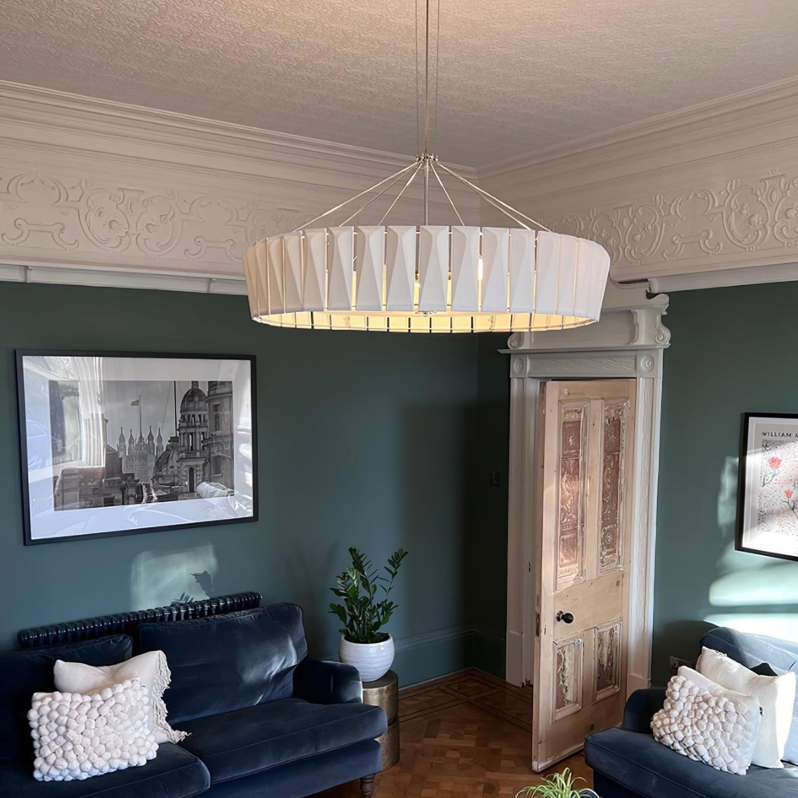 Vaeliora Ribbed Ceramic Pendant Light - Letslighting