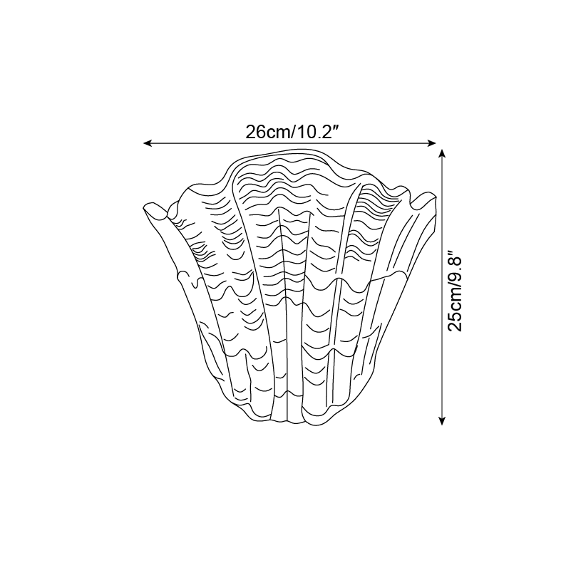 Wall Lamp Shell Plaster Handcrafted Seashell Shape Artistic - Letslighting