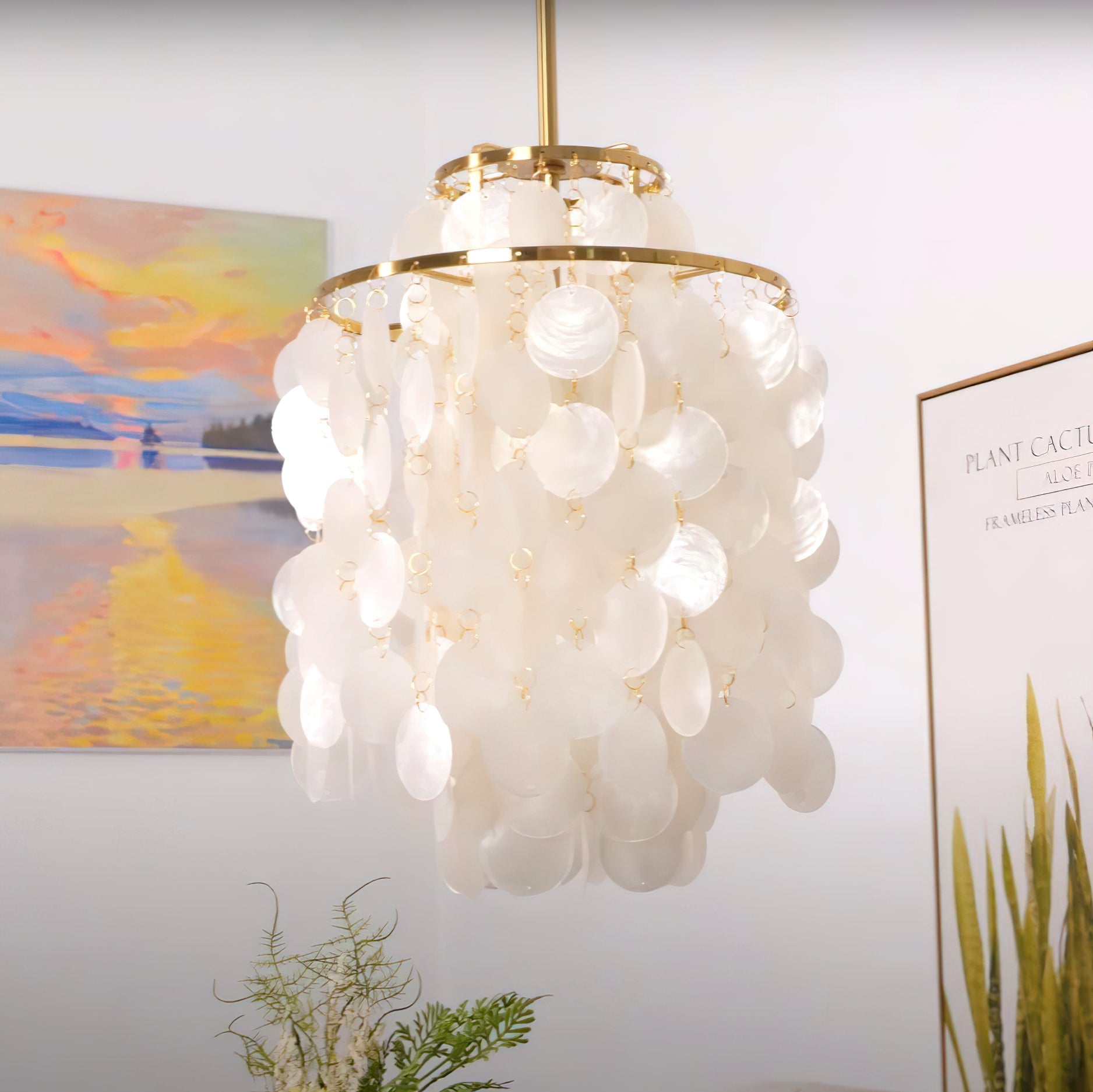 Lustra Pendant Lamp Round Shell Ring - Letslighting