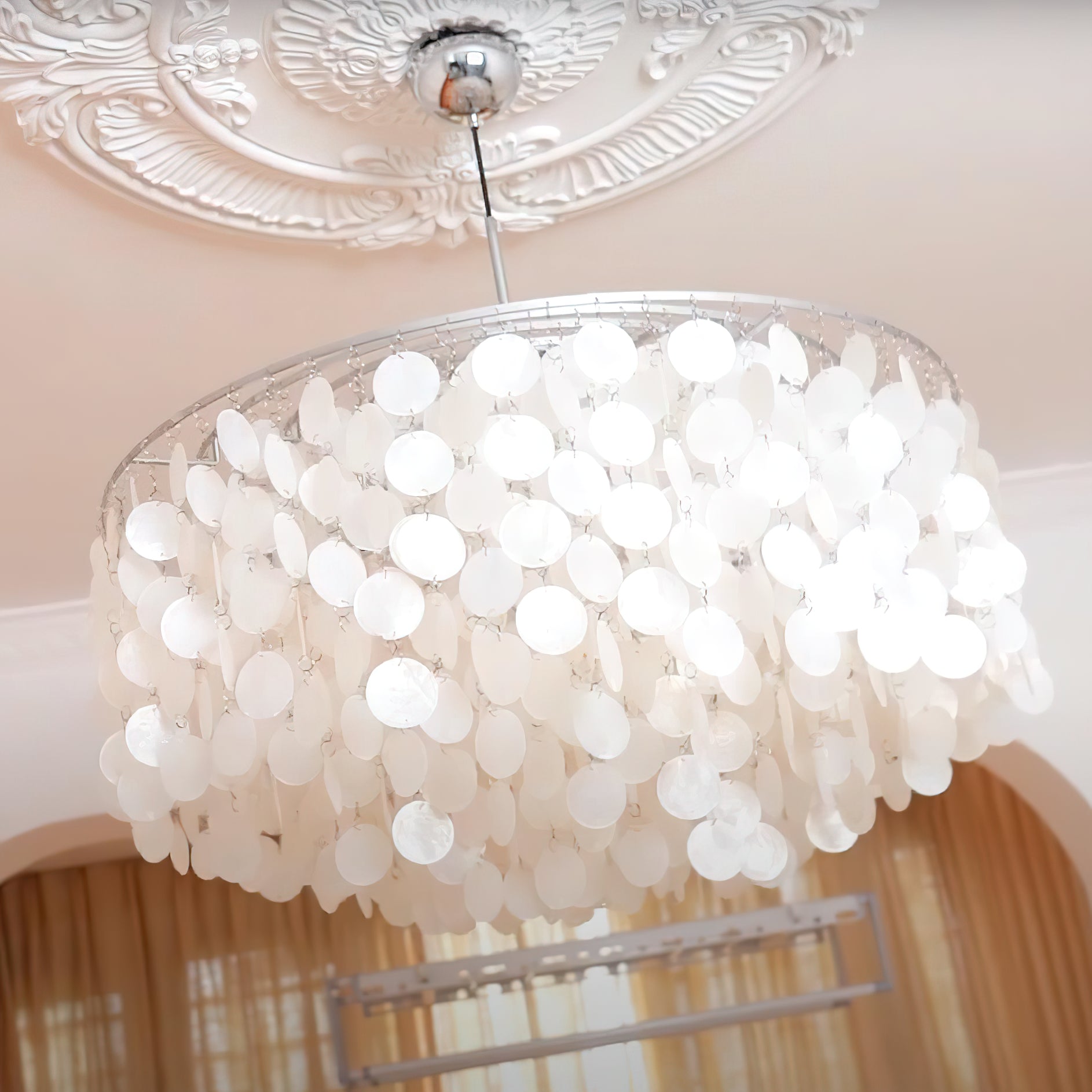 Lustra Pendant Lamp Round Shell Ring - Letslighting