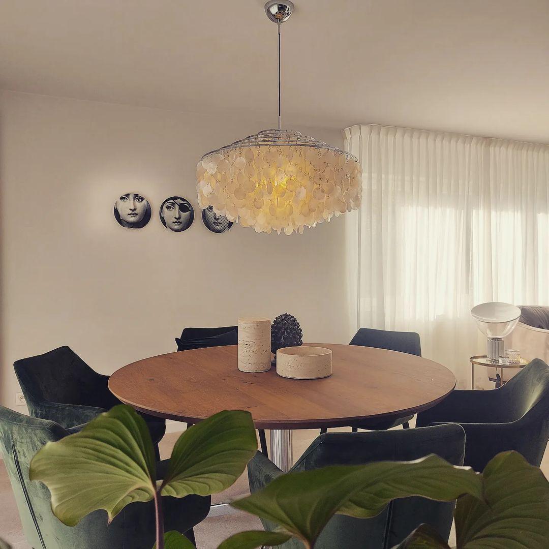 Elios Elegant Capiz Shell Chandelier - Letslighting