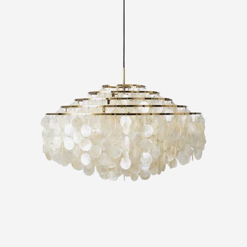 Elios Elegant Capiz Shell Chandelier - Letslighting