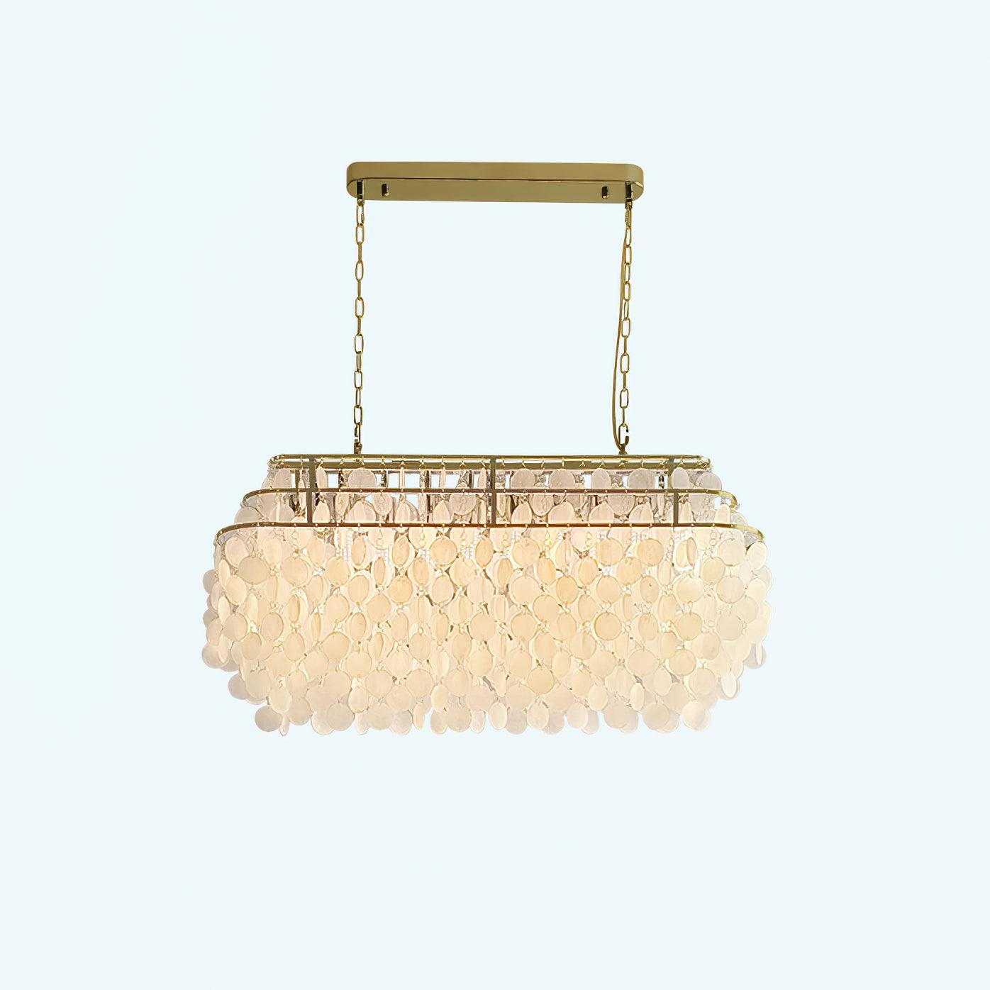 Elios Elegant Capiz Shell Chandelier - Letslighting