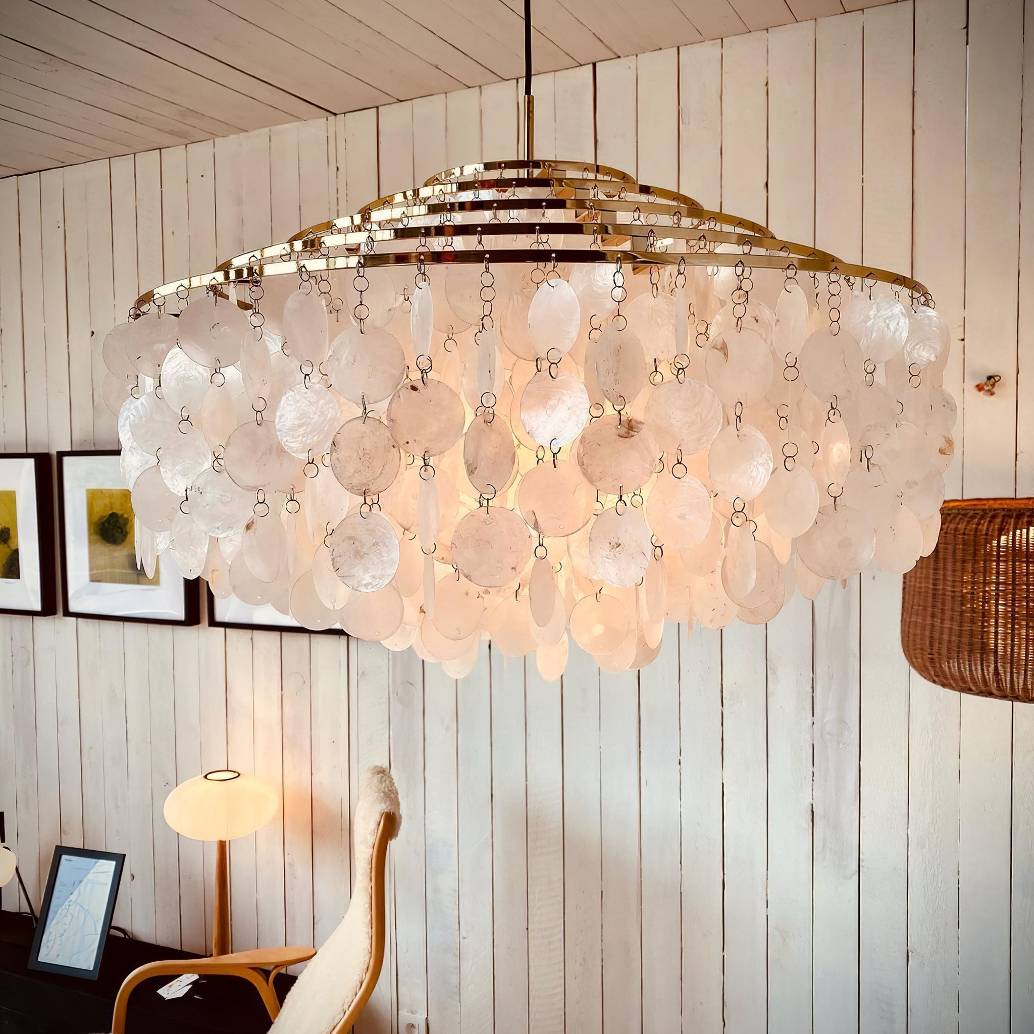 Lustra Pendant Lamp Round Shell Ring - Letslighting