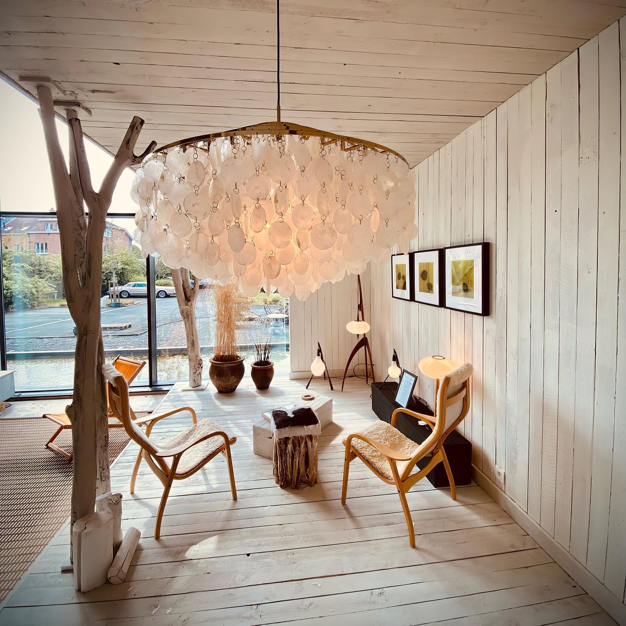 Lustra Pendant Lamp Round Shell Ring - Letslighting