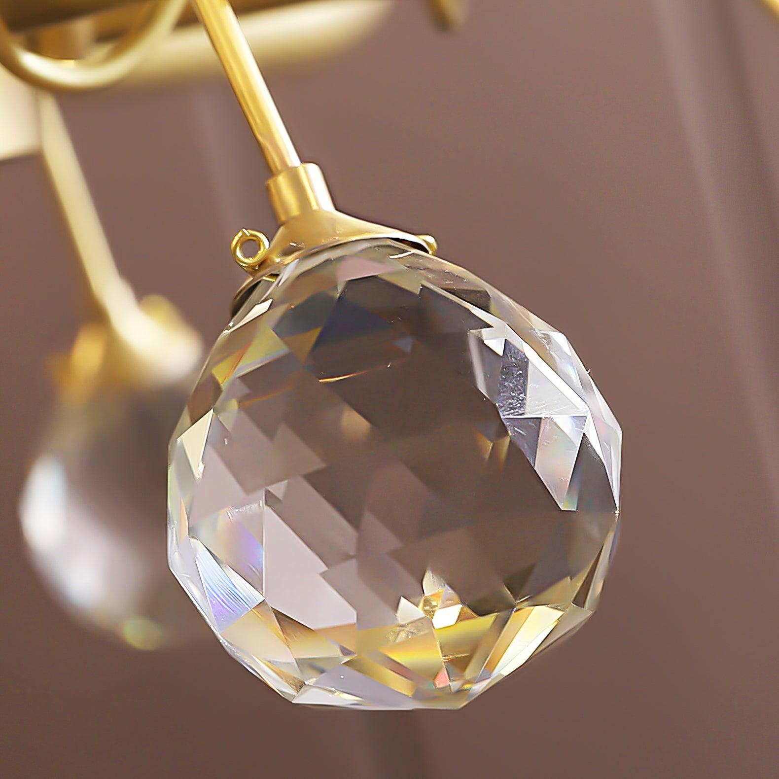 Lustra Chandelier Shell Crystal Leaf Copper - Letslighting