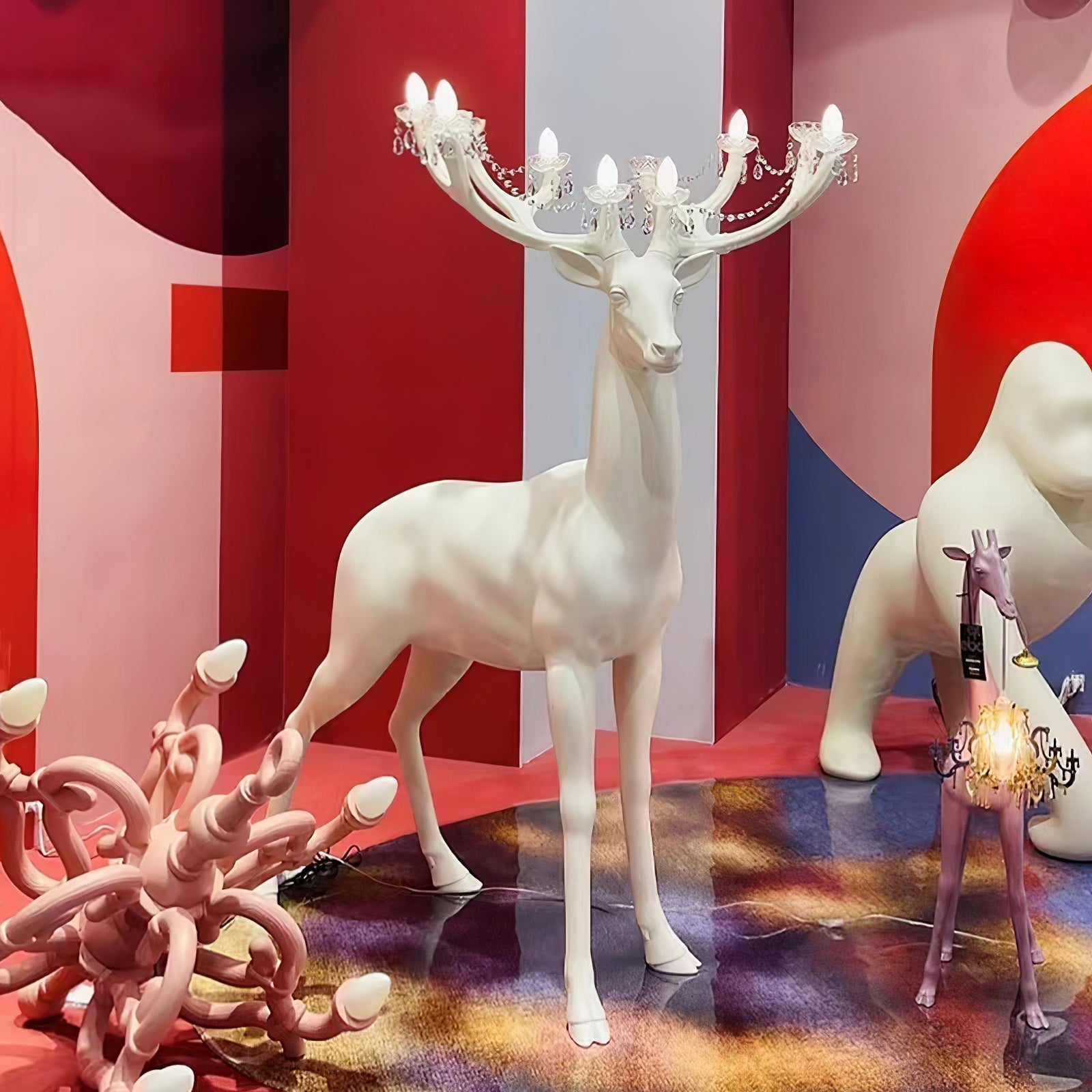 Lustra Floor Lamp Deer Figure Playful Artistic - Letslighting