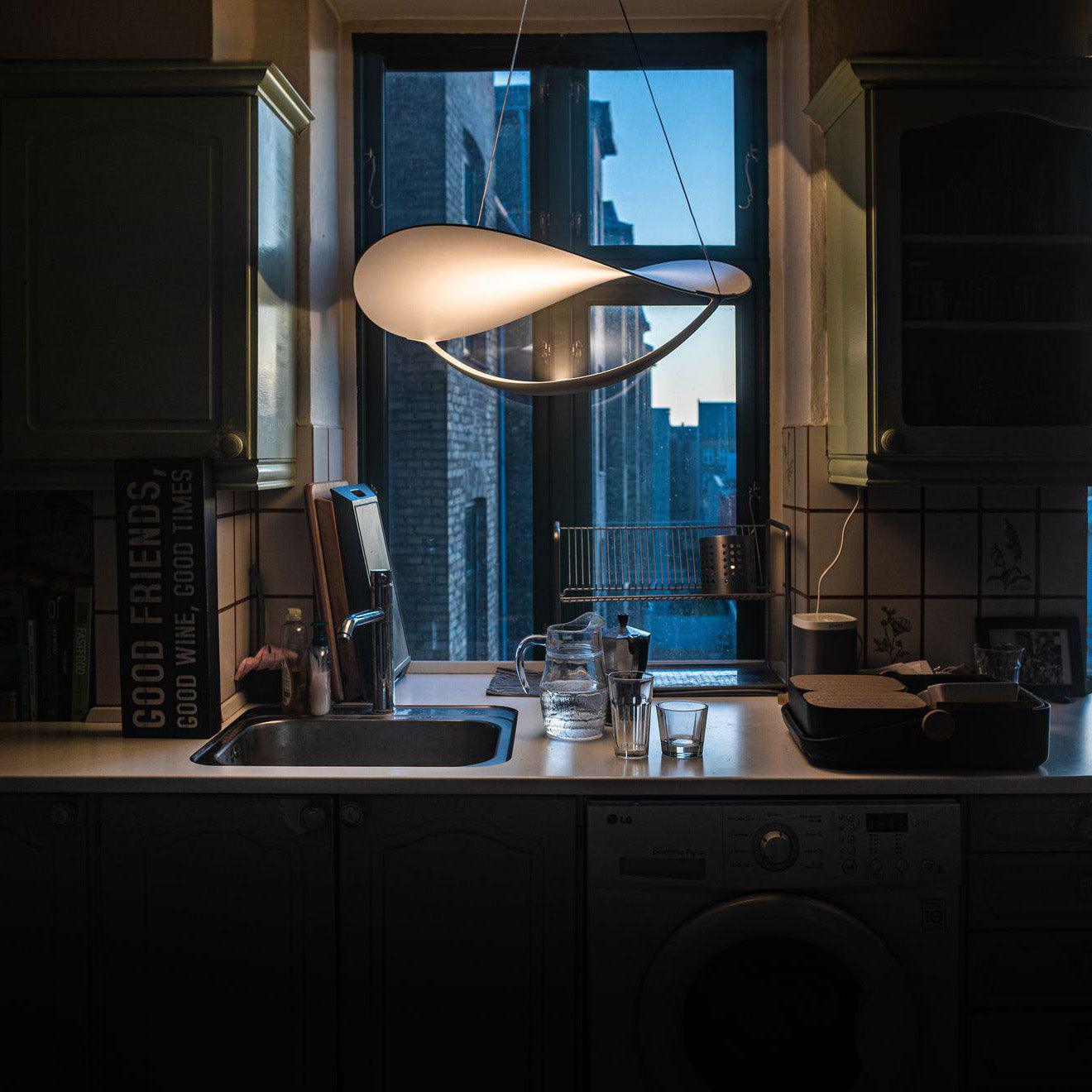 Shield Pendant Lamp Curved Organic Minimalist - Letslighting