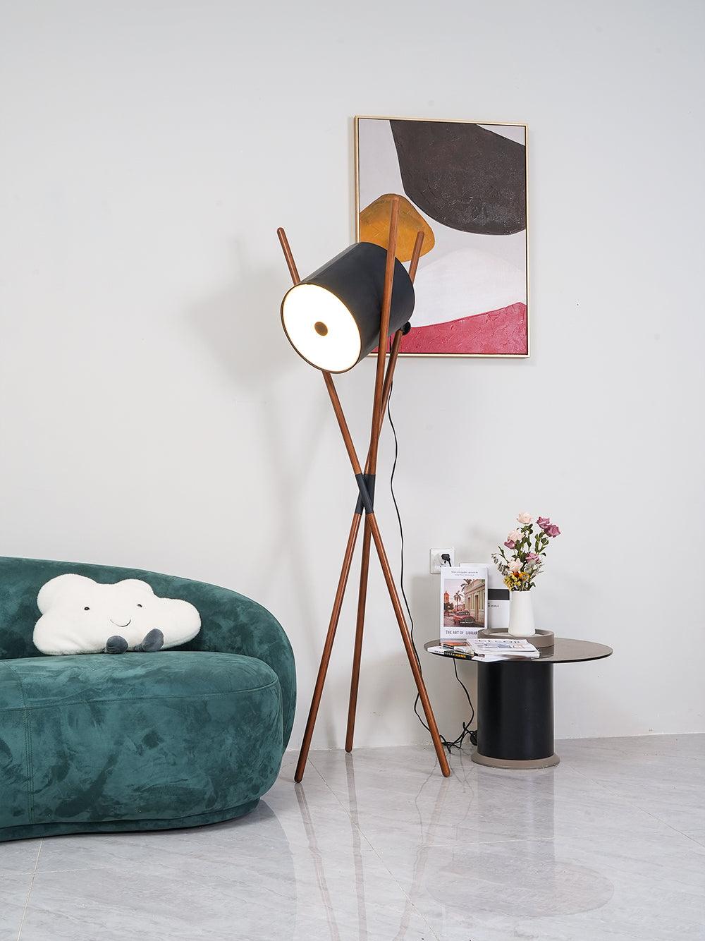 Colton Contemporary Wood Floor Lamp - Letslighting