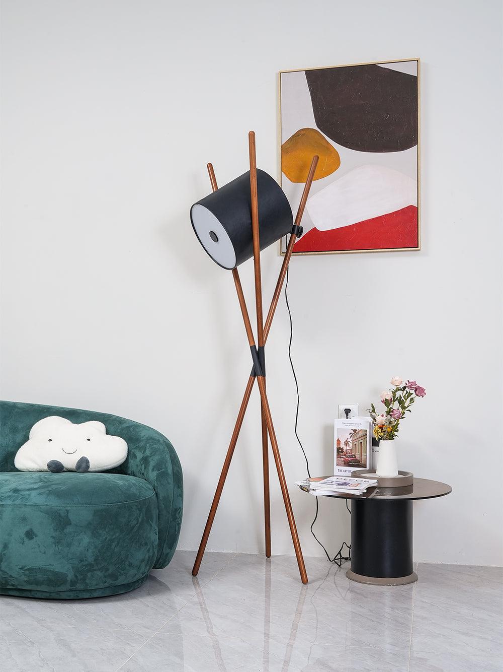 Colton Contemporary Wood Floor Lamp - Letslighting