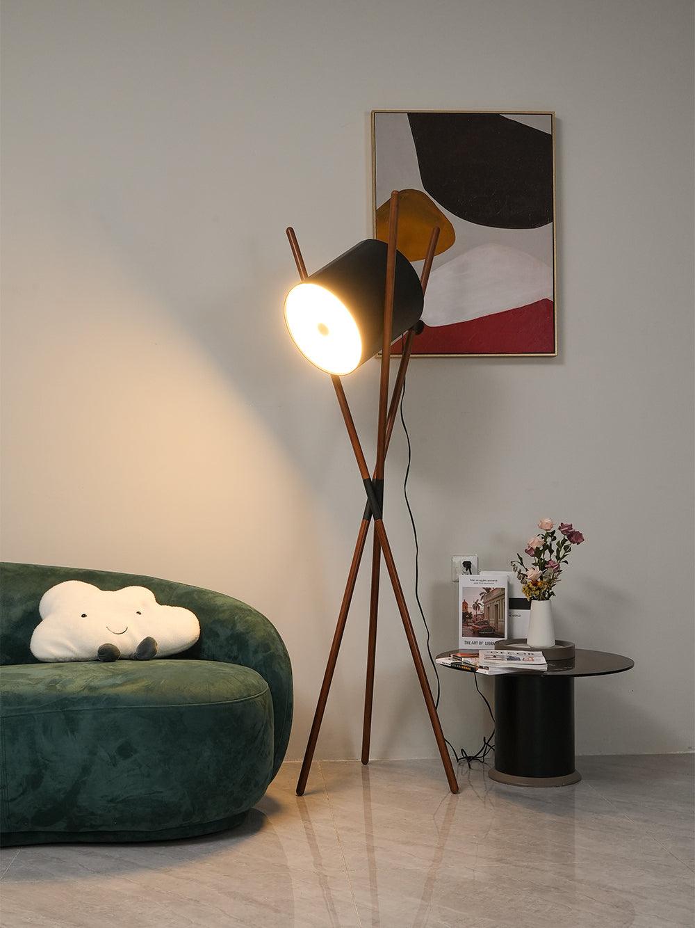Colton Contemporary Wood Floor Lamp - Letslighting