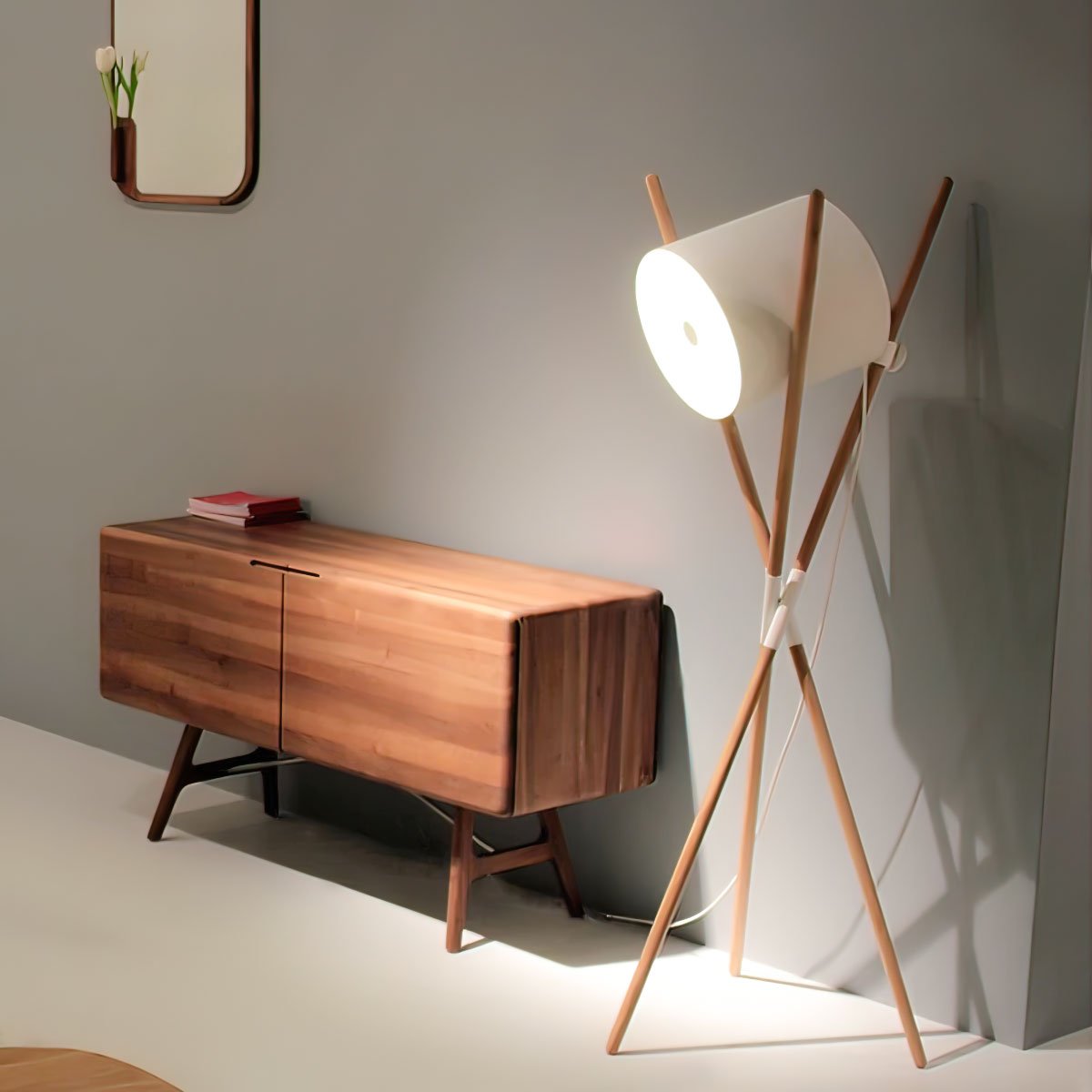 Colton Contemporary Wood Floor Lamp - Letslighting