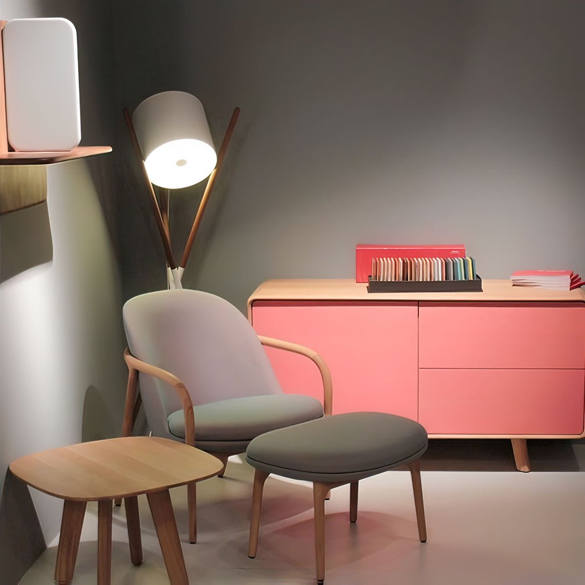 Colton Contemporary Wood Floor Lamp - Letslighting