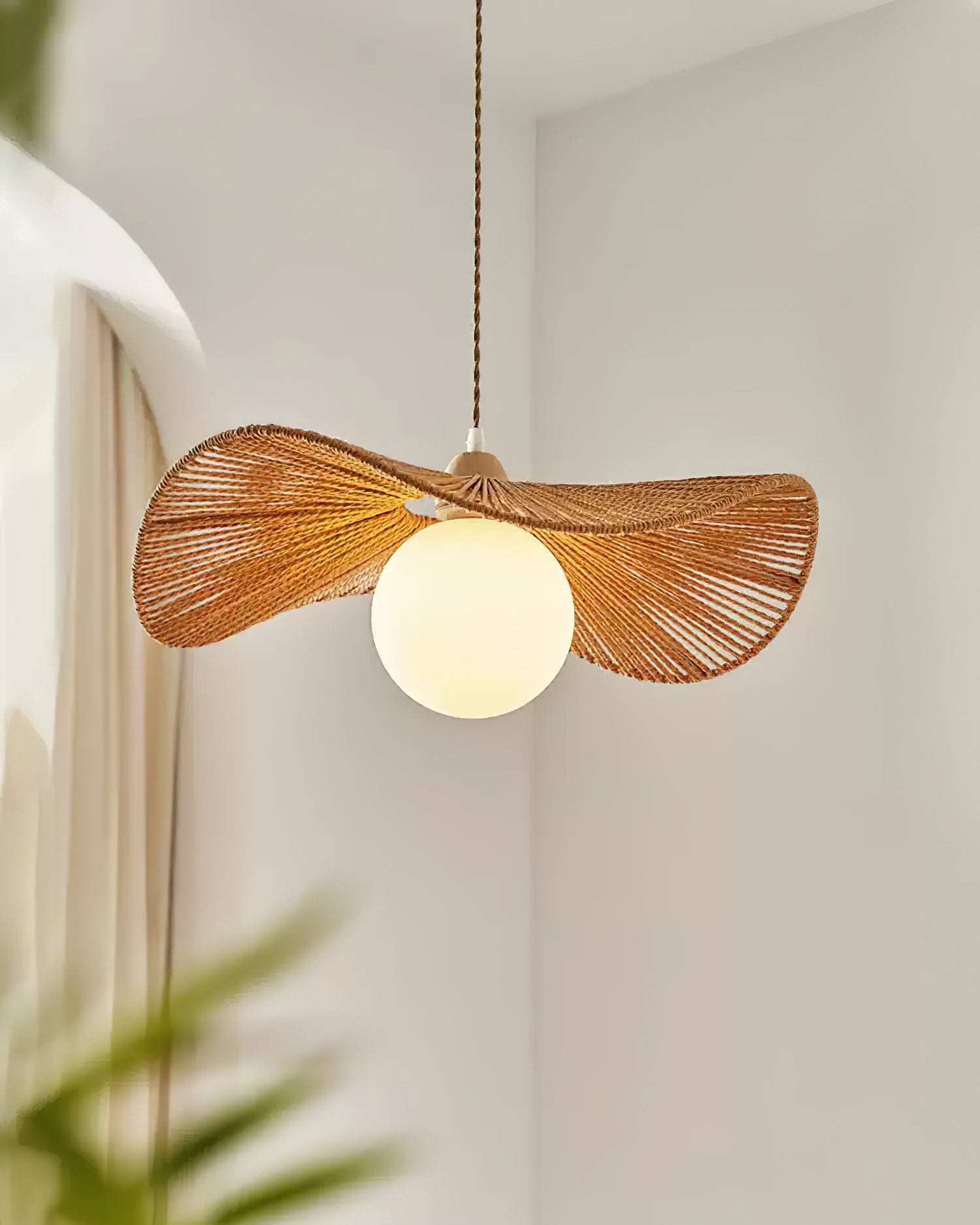 Shiloh Pendant Lamp Woven Organic Minimalist - Letslighting