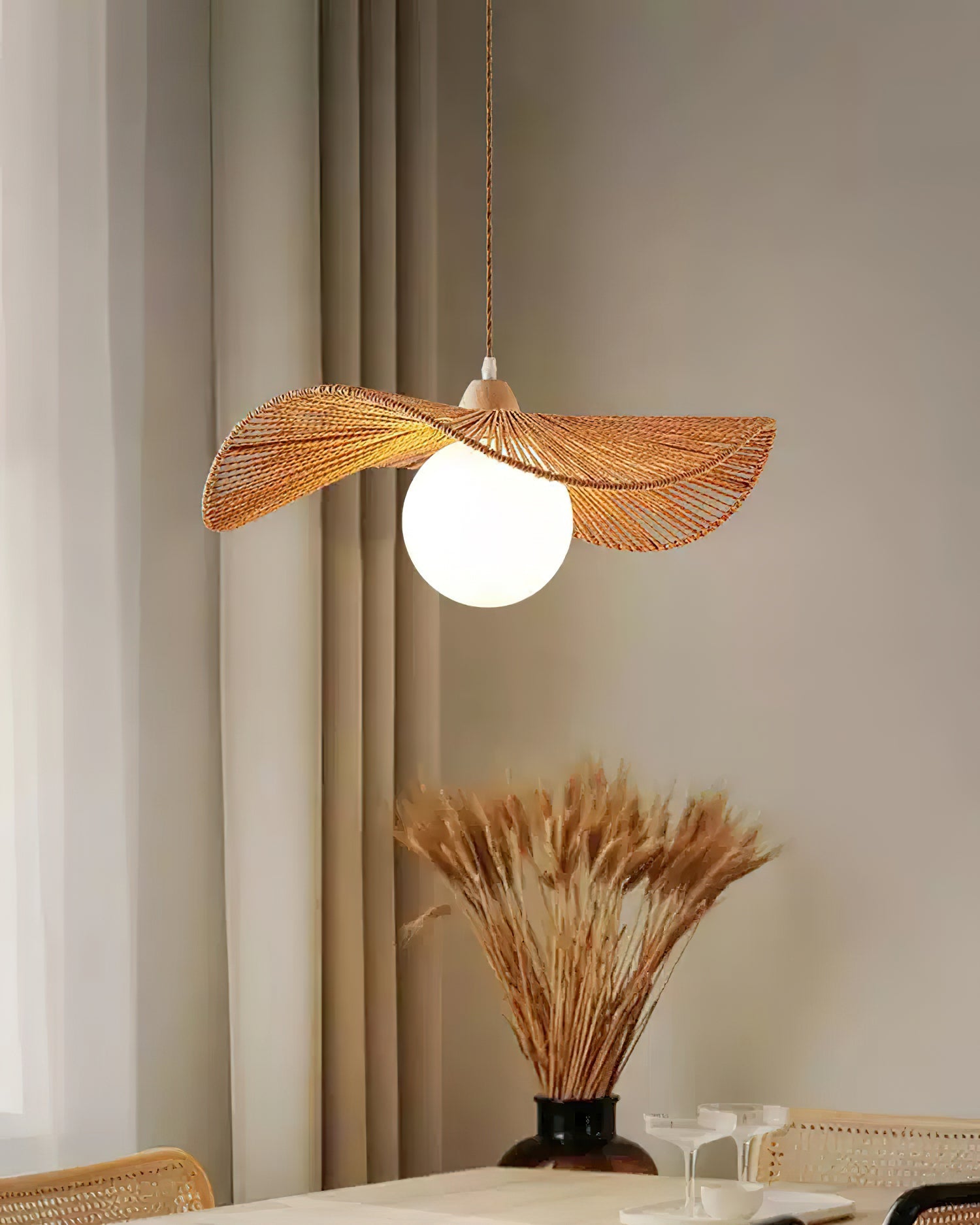 Shiloh Pendant Lamp Woven Organic Minimalist - Letslighting