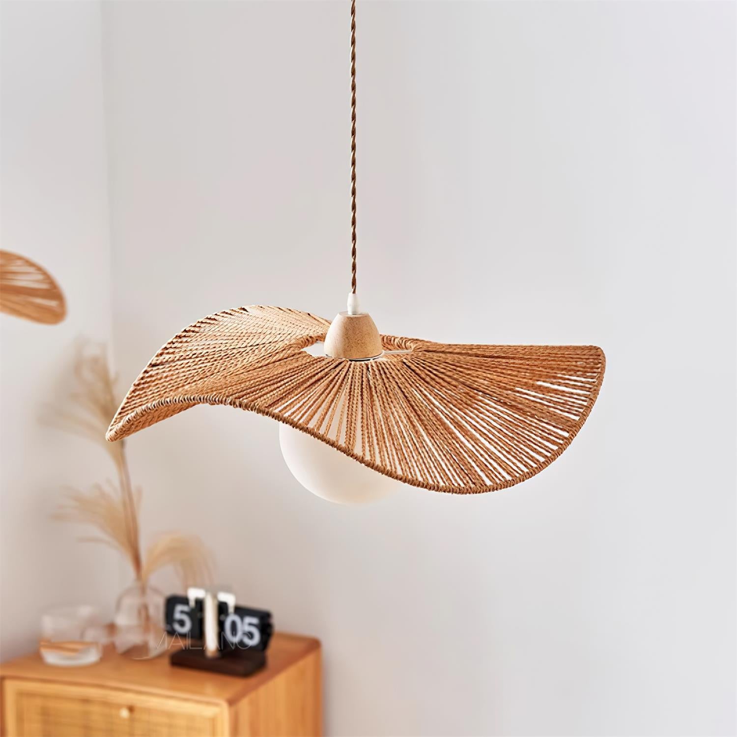 Shiloh Pendant Lamp Woven Organic Minimalist - Letslighting