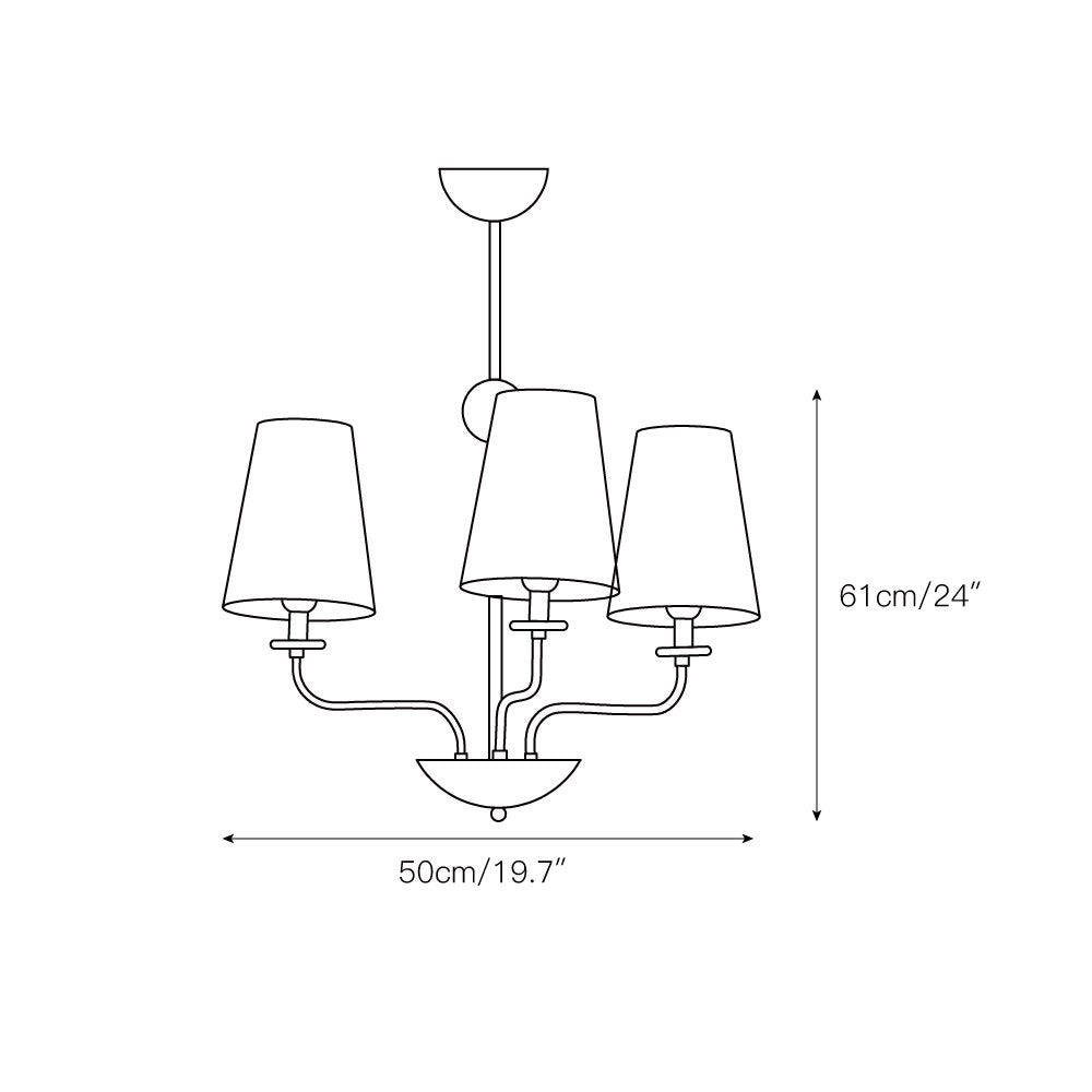 Aurmaren Vintage Industrial Fabric Chandelier - Letslighting