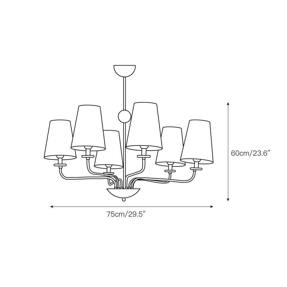 Aurmaren Vintage Industrial Fabric Chandelier - Letslighting
