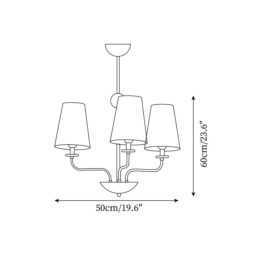 Siena Chandelier Floral Fabric Shade Six-Arm - Letslighting