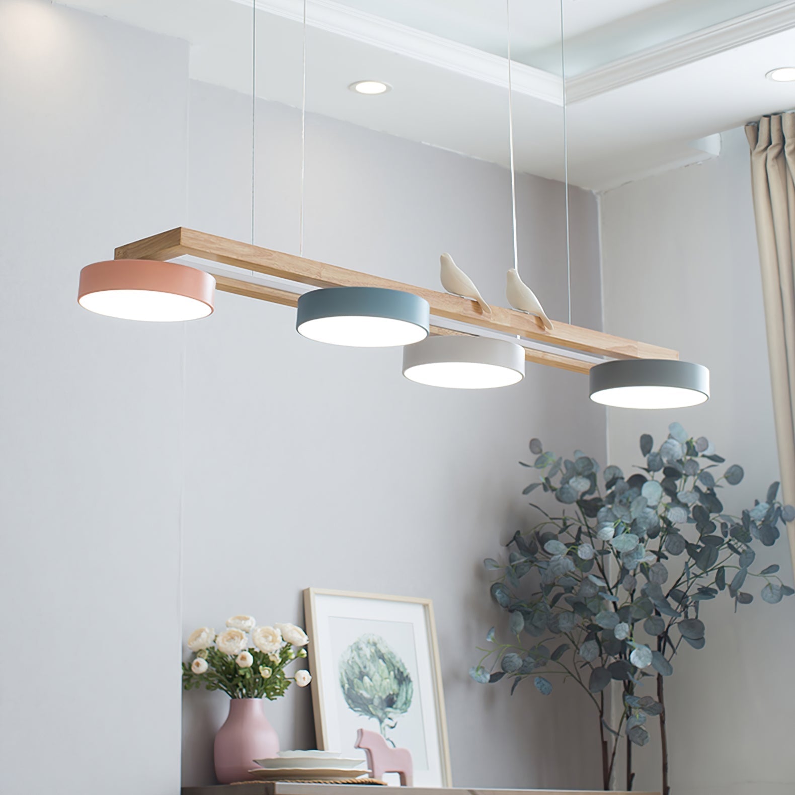 Muto Bird Long Chandelier